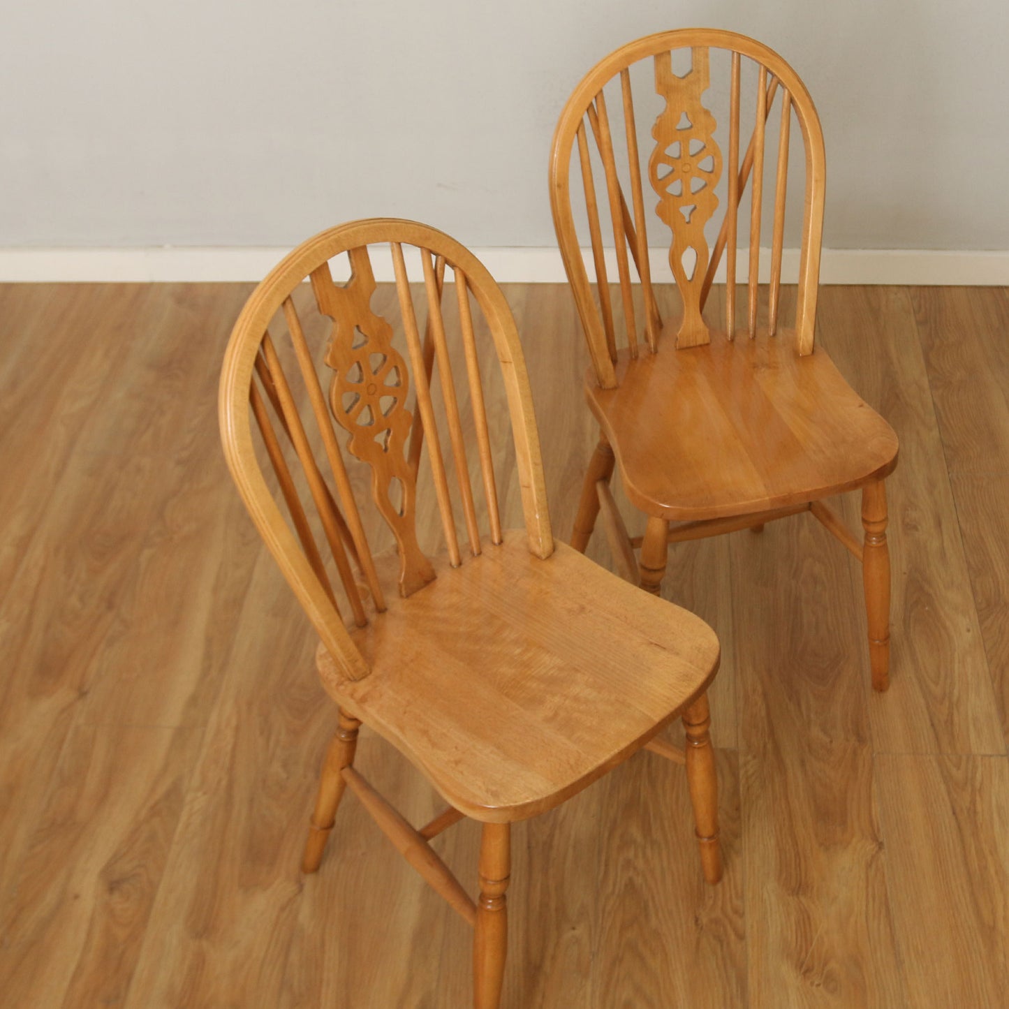 Drop-Leaf Table And Four Wheelback Chairs