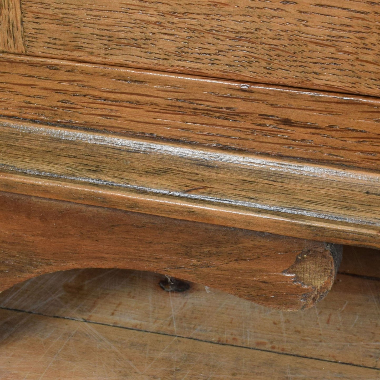 Carved Oak Court Cabinet