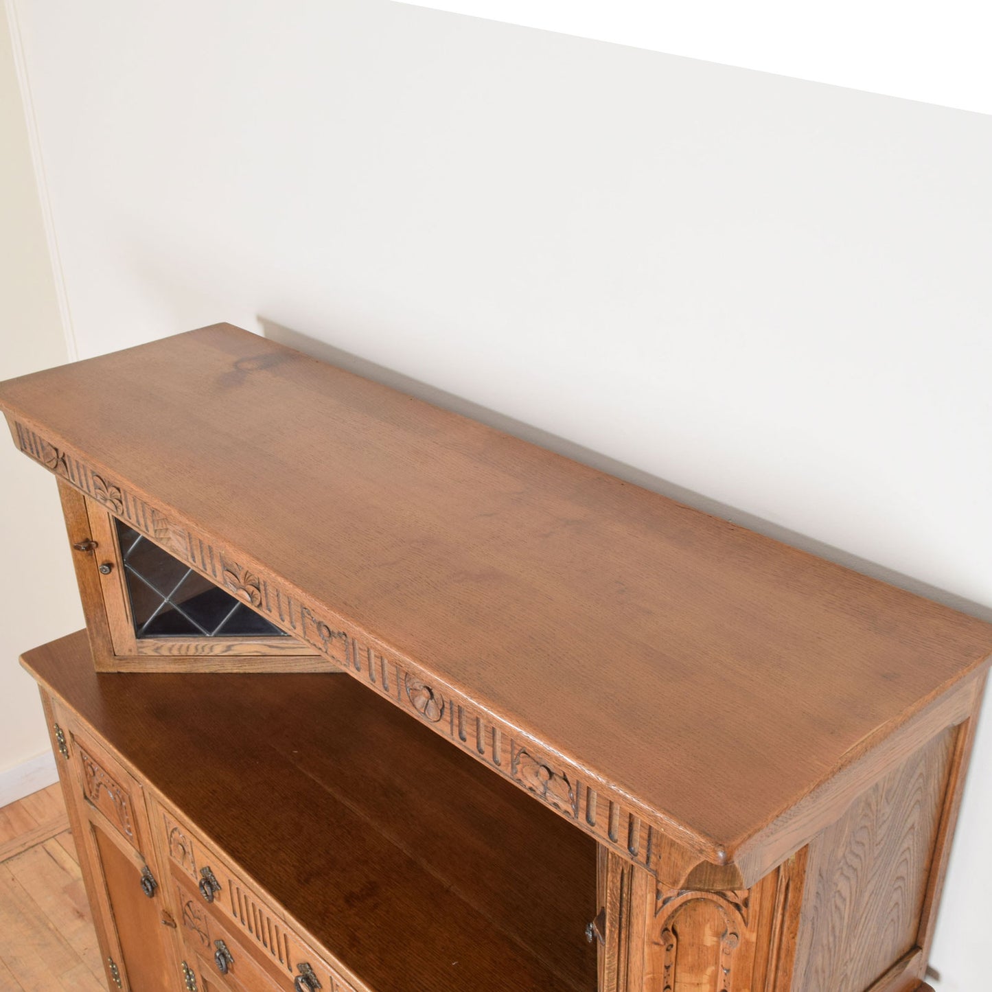 Carved Oak Court Cabinet