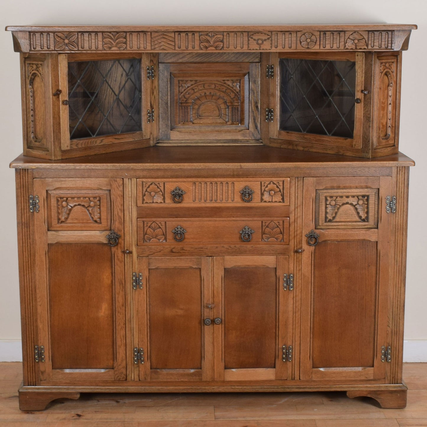 Carved Oak Court Cabinet