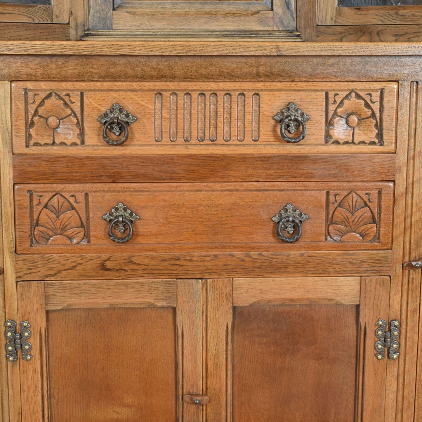 Carved Oak Court Cabinet