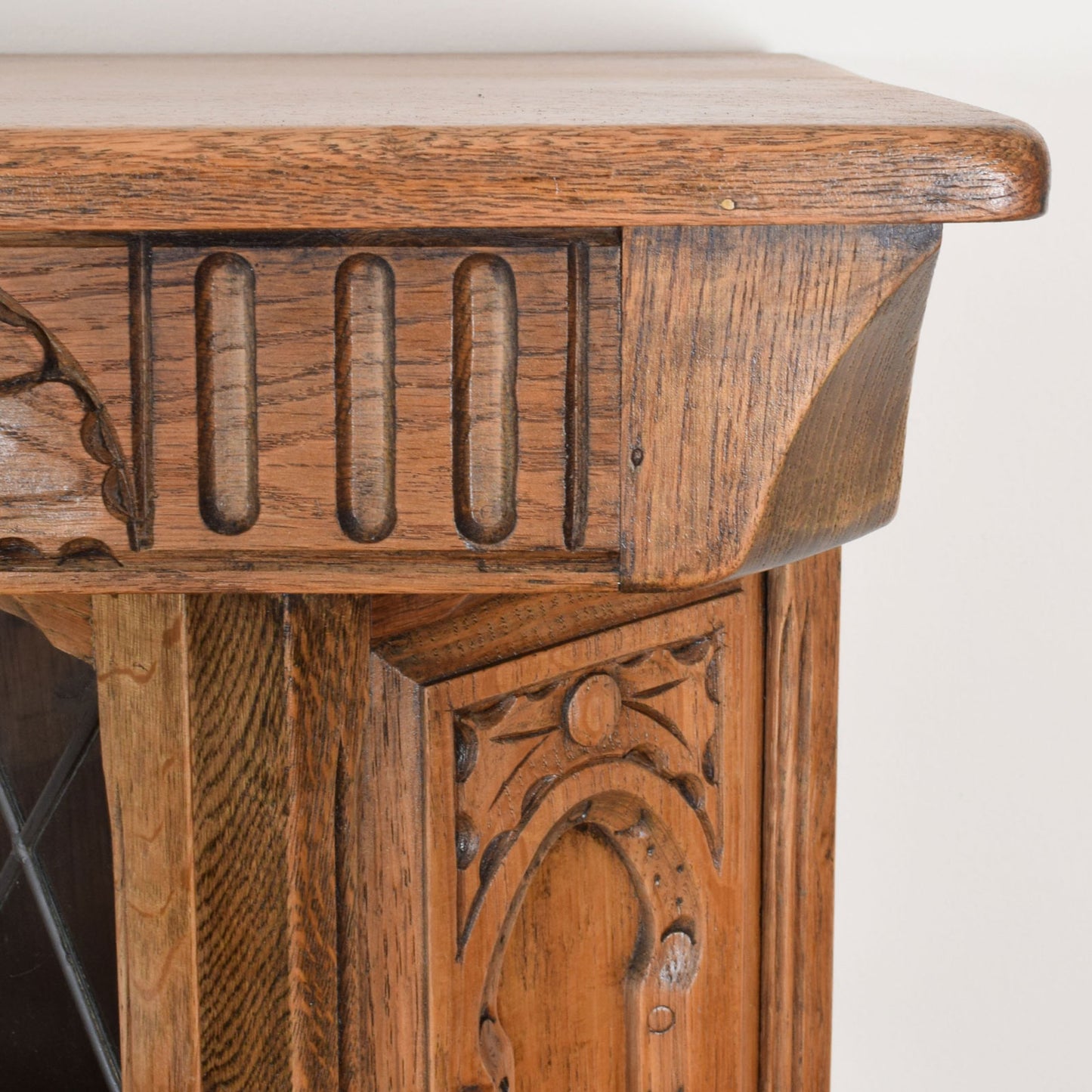 Carved Oak Court Cabinet