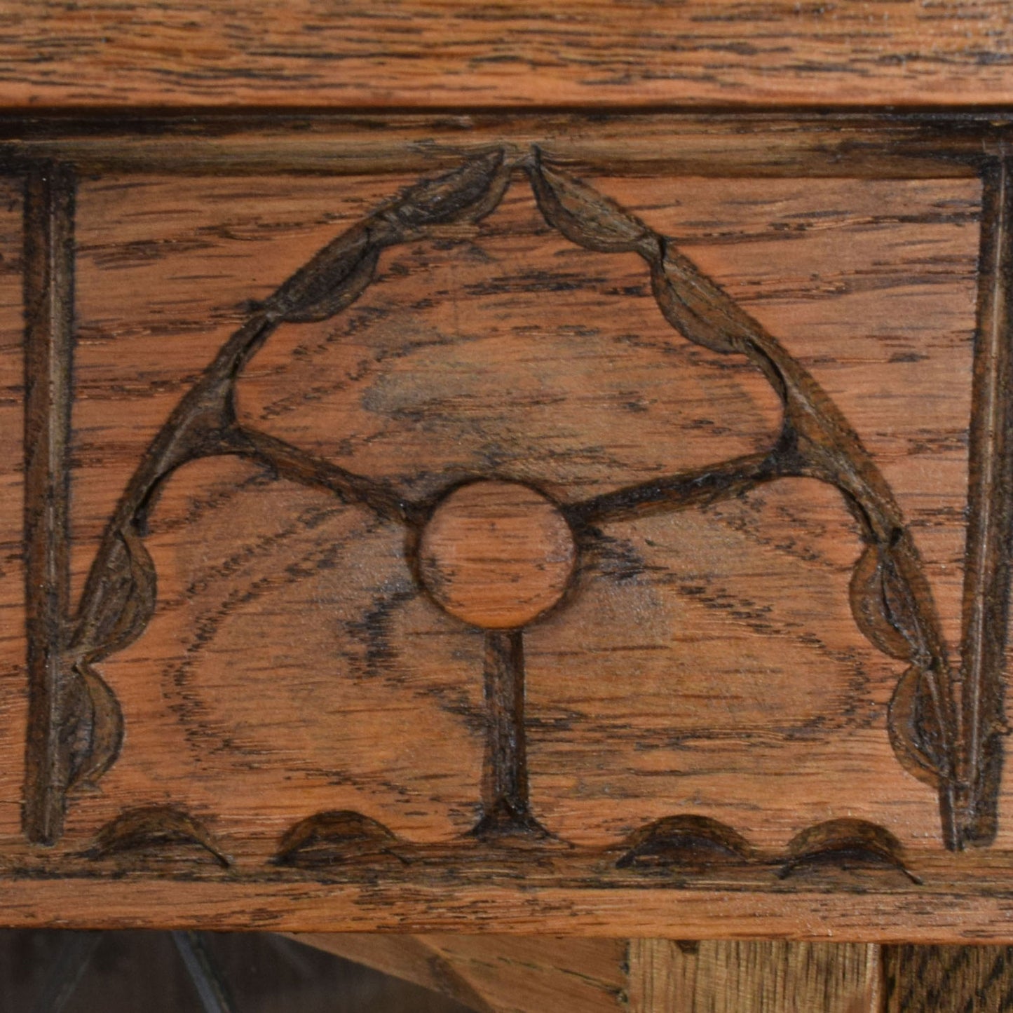 Carved Oak Court Cabinet