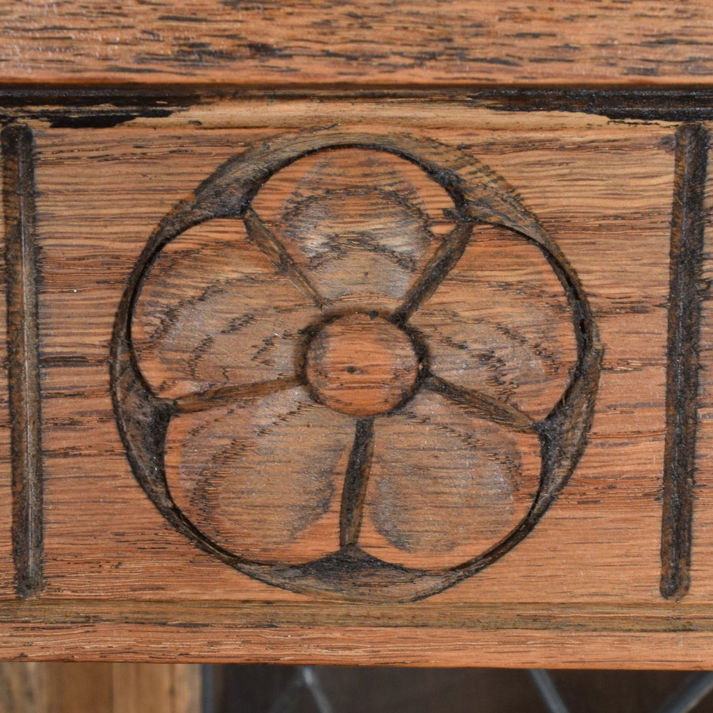 Carved Oak Court Cabinet