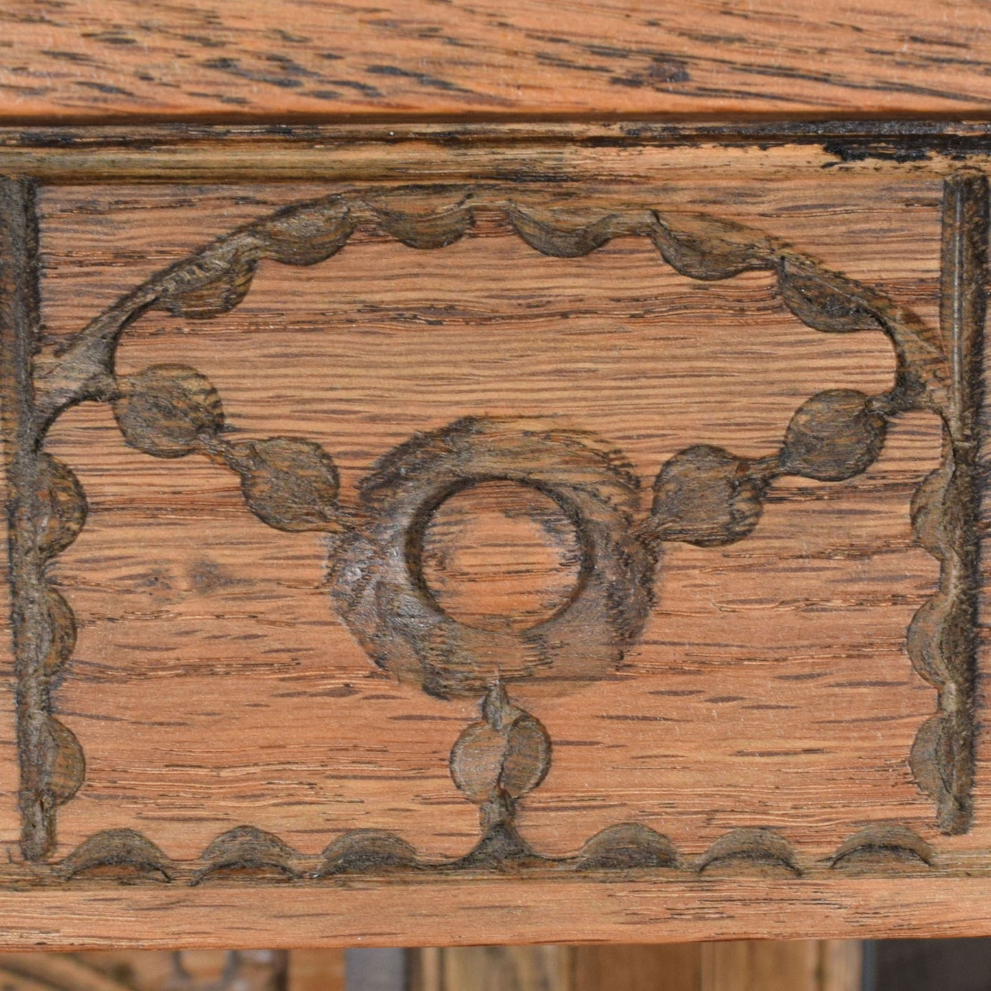 Carved Oak Court Cabinet