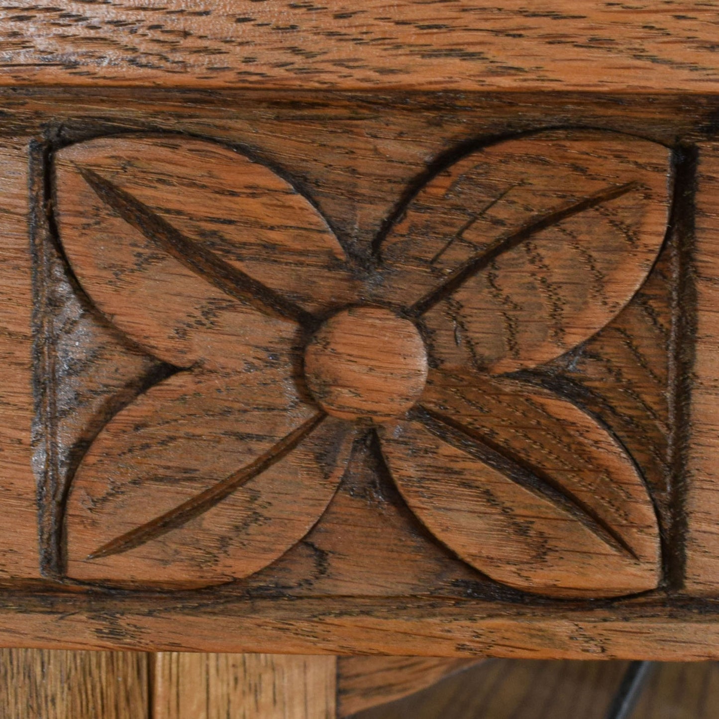 Carved Oak Court Cabinet