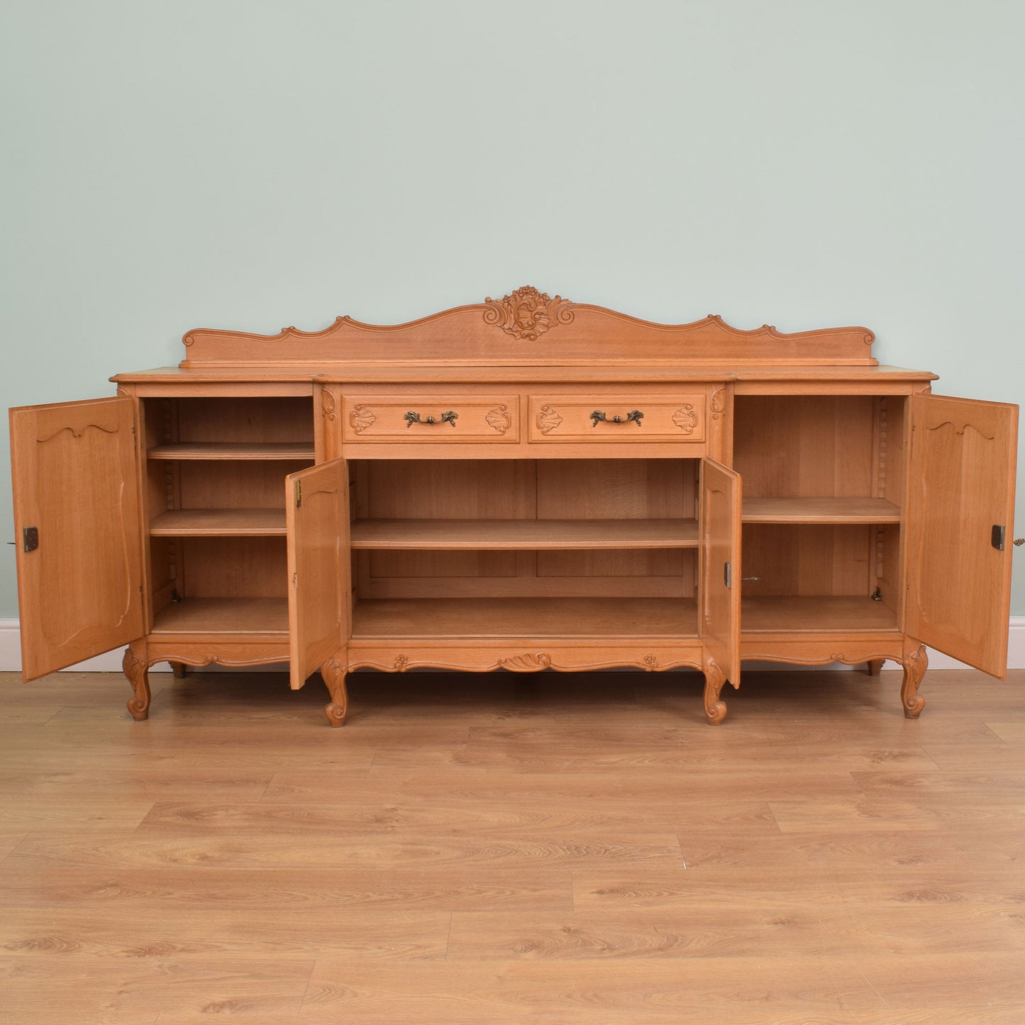 Large Carved French Oak Sideboard