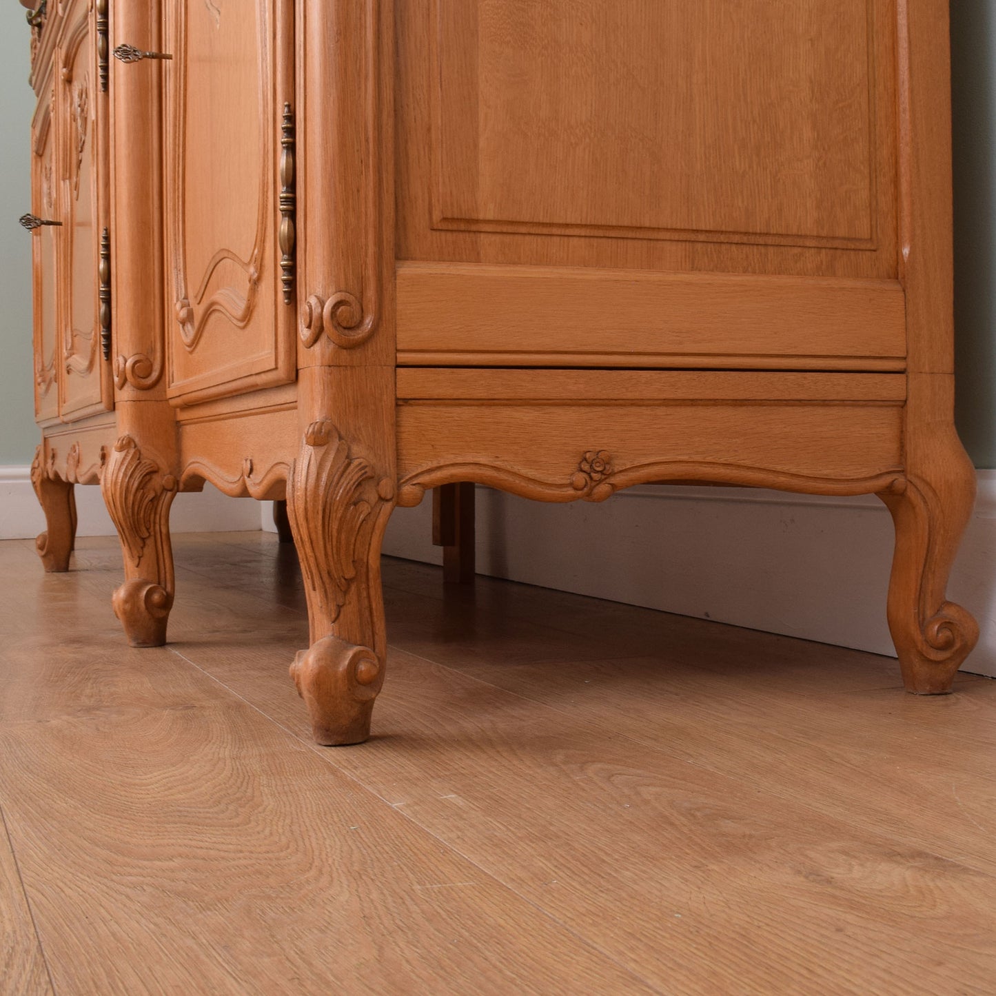 Large Carved French Oak Sideboard