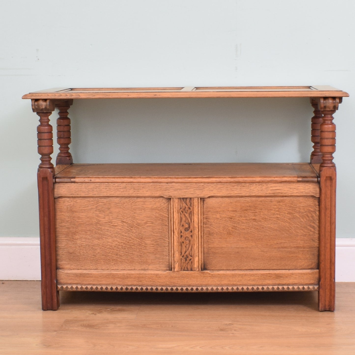 Vintage Oak Monks Bench