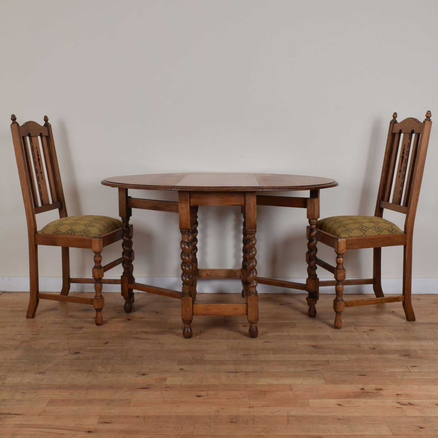 Barley Twist Table and Two Chairs