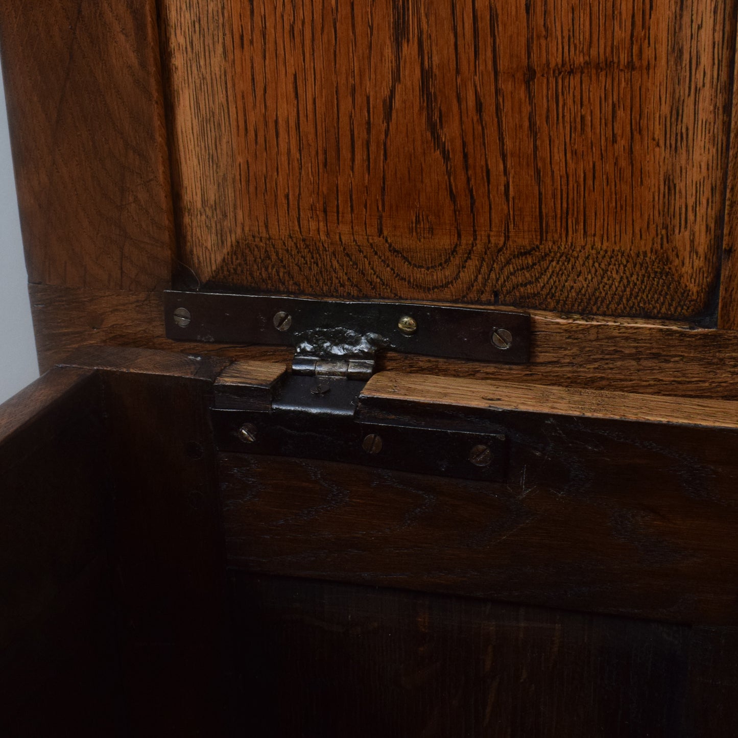 Small Carved Oak Blanket Box