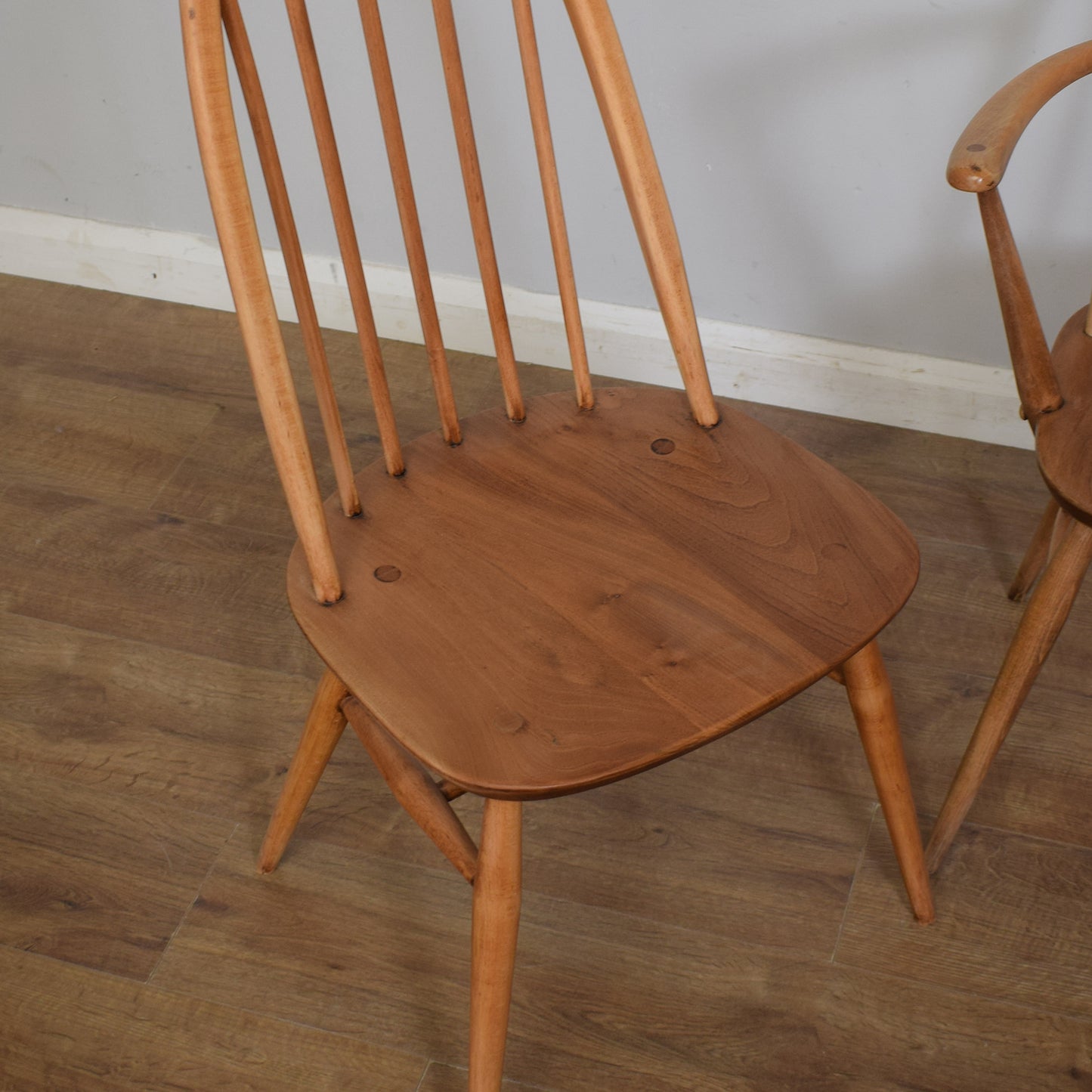 Restored Ercol Table And Six Chairs