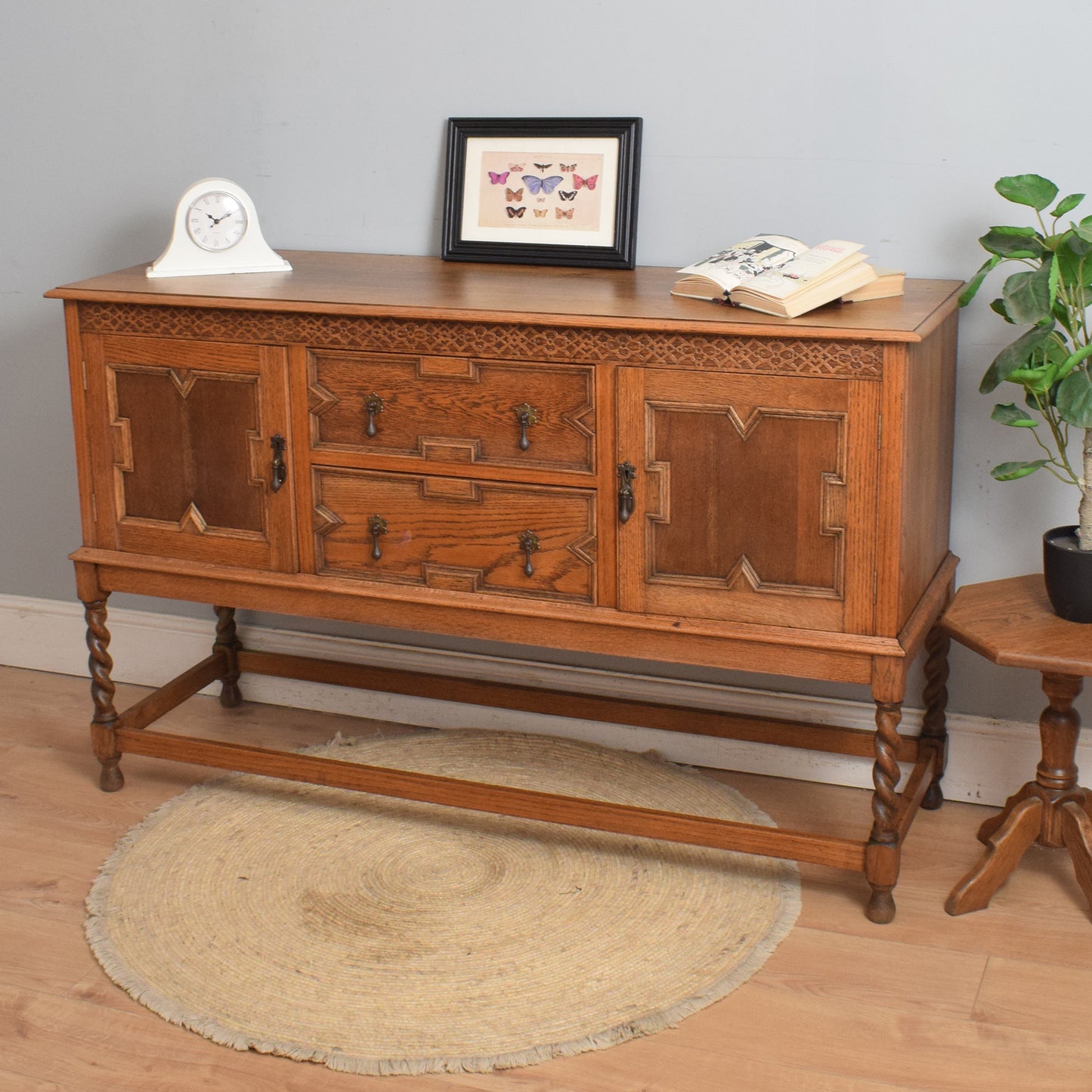 Large Carved Oak Sideboard