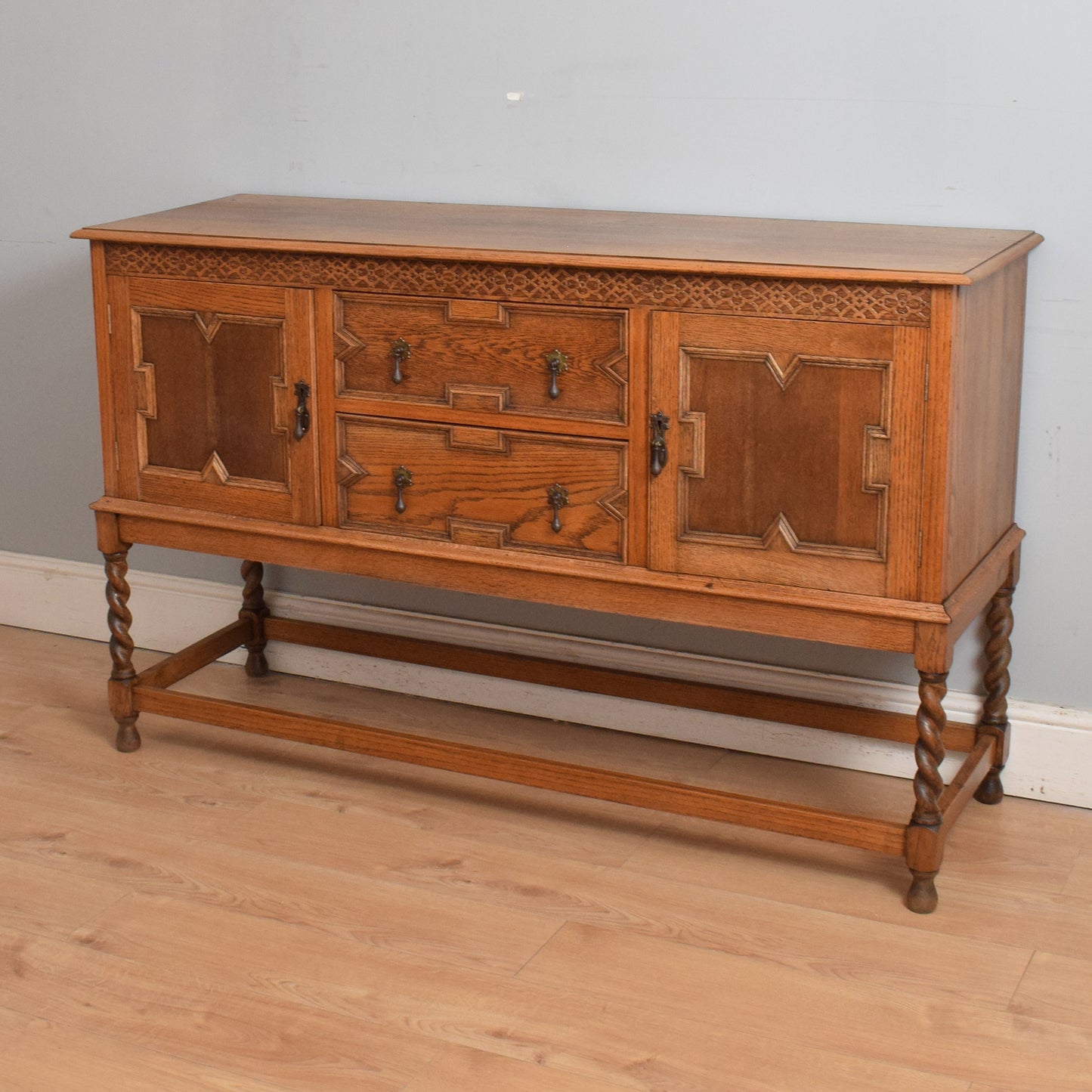 Large Carved Oak Sideboard