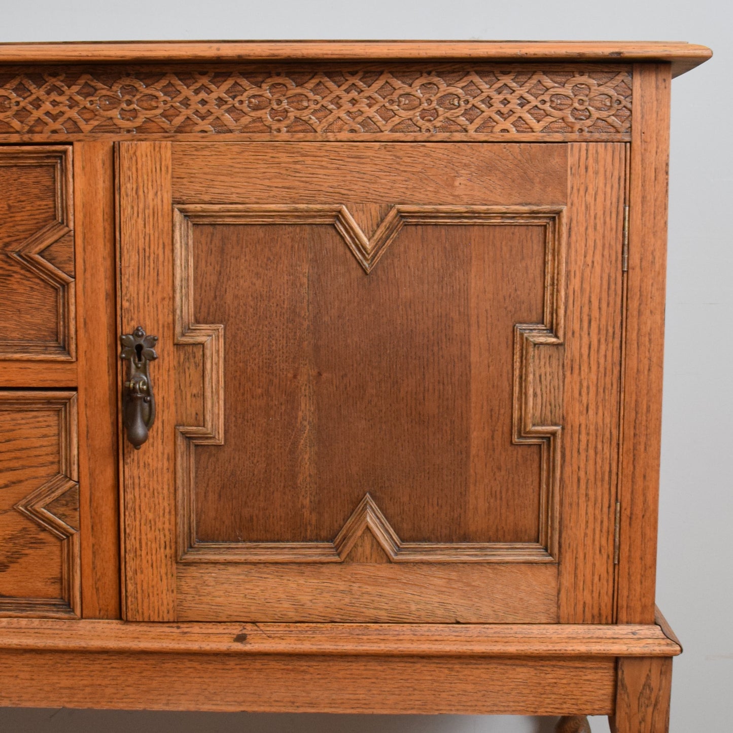 Large Carved Oak Sideboard