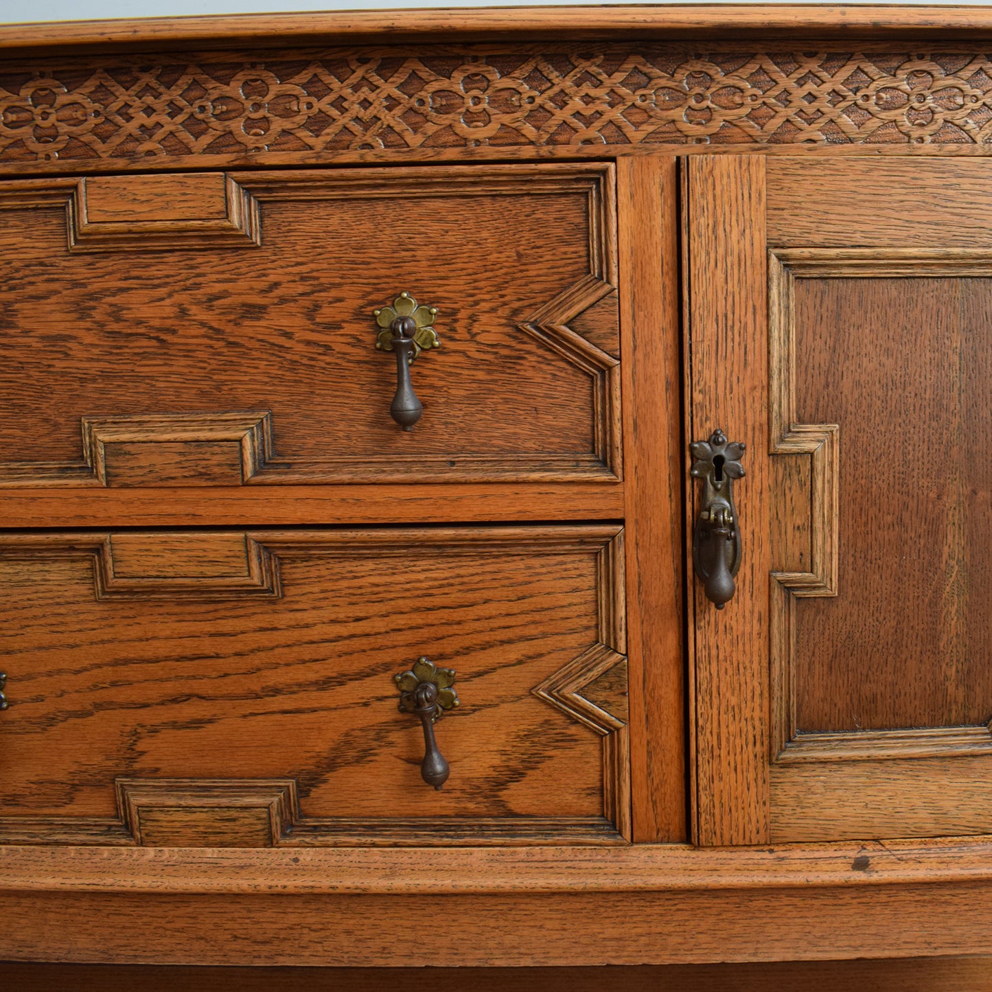 Large Carved Oak Sideboard