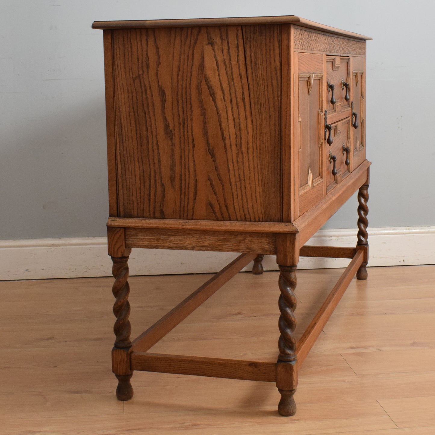 Large Carved Oak Sideboard