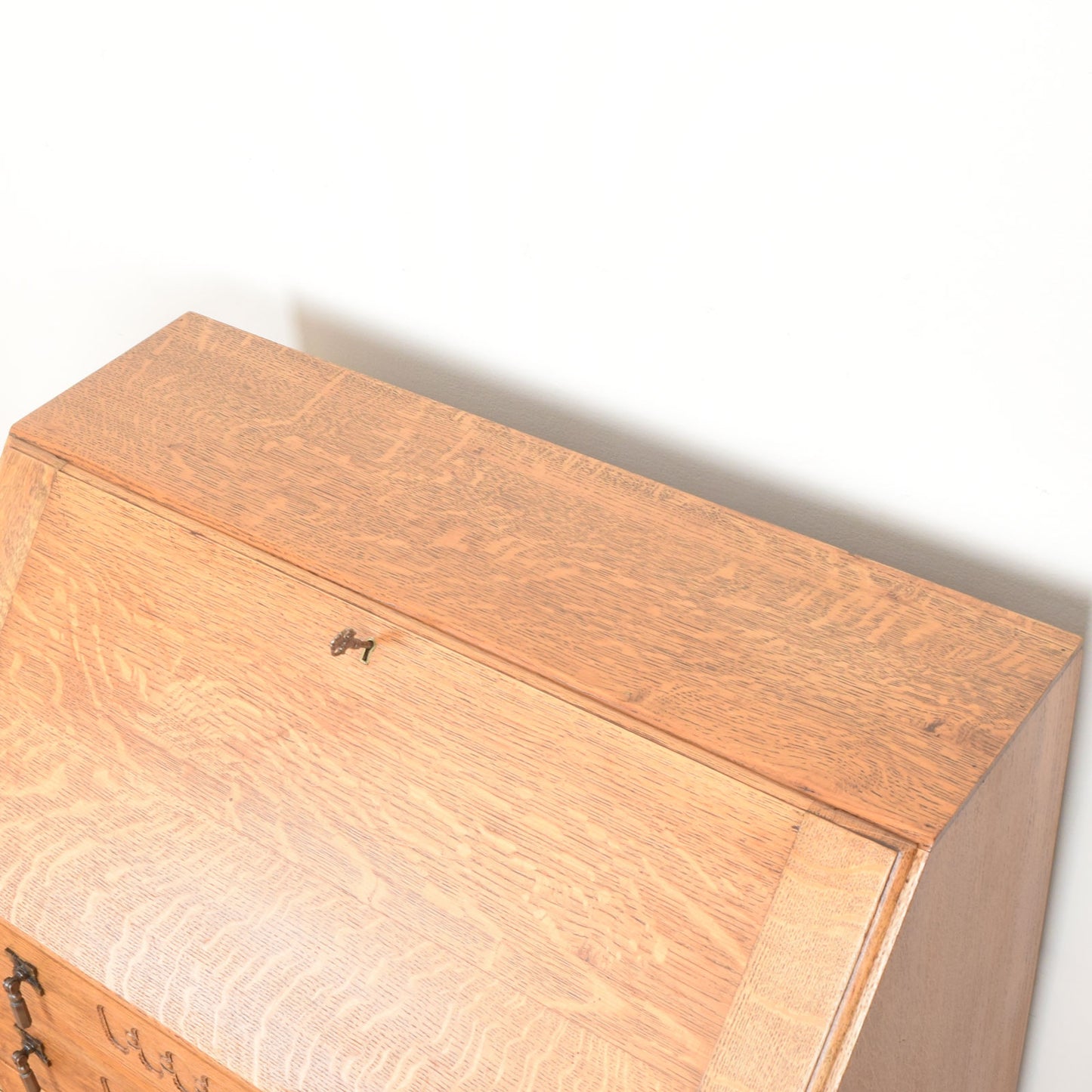 Carved Oak Bureau