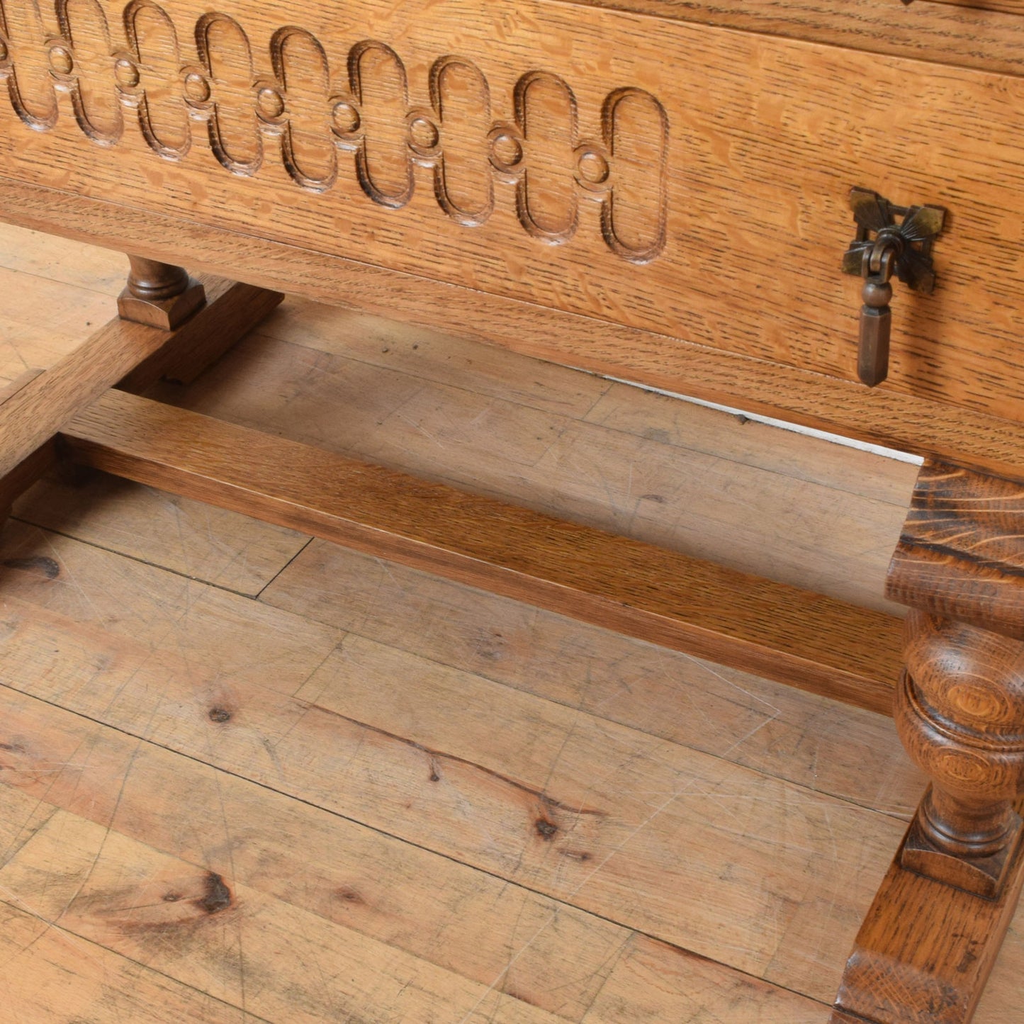 Carved Oak Bureau