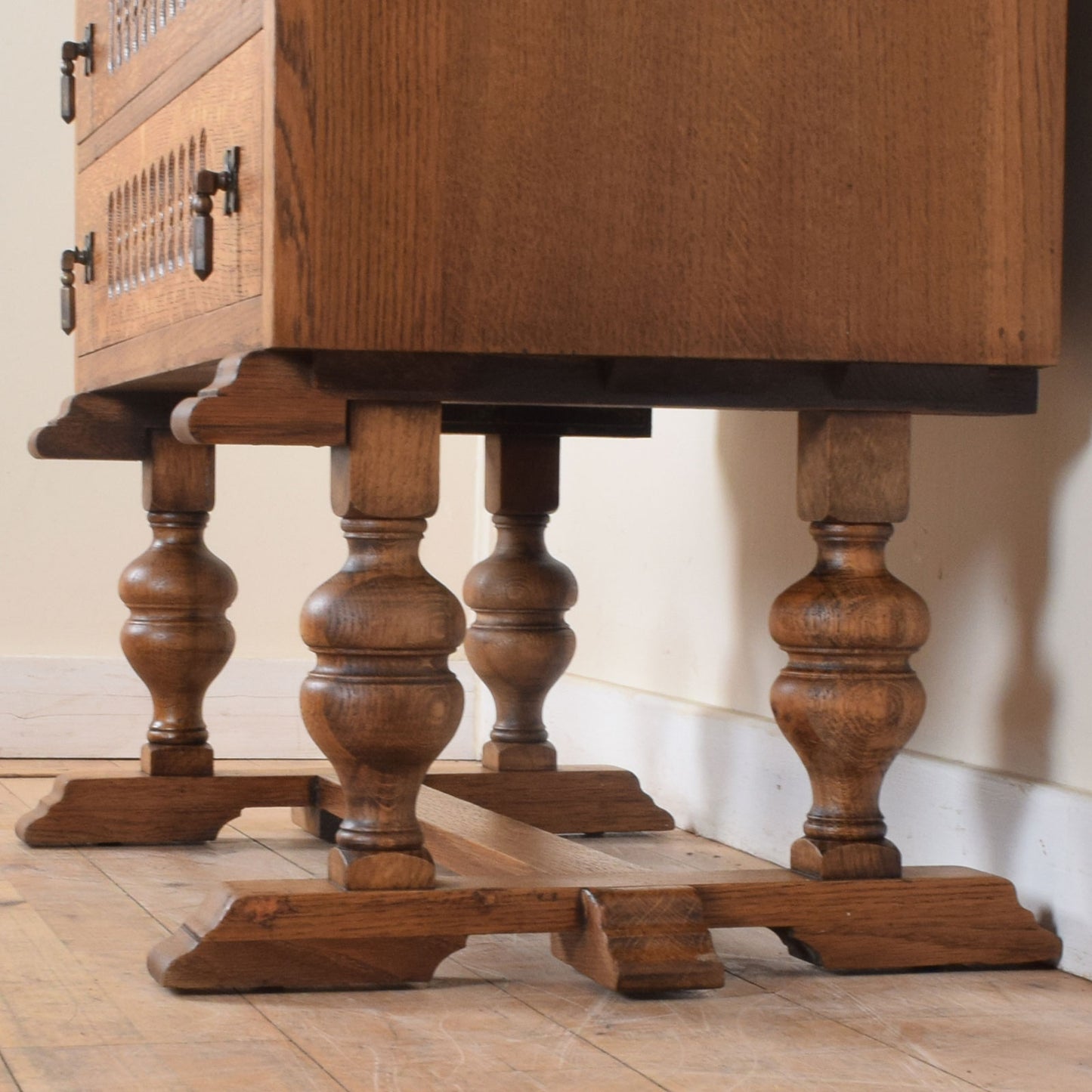 Carved Oak Bureau