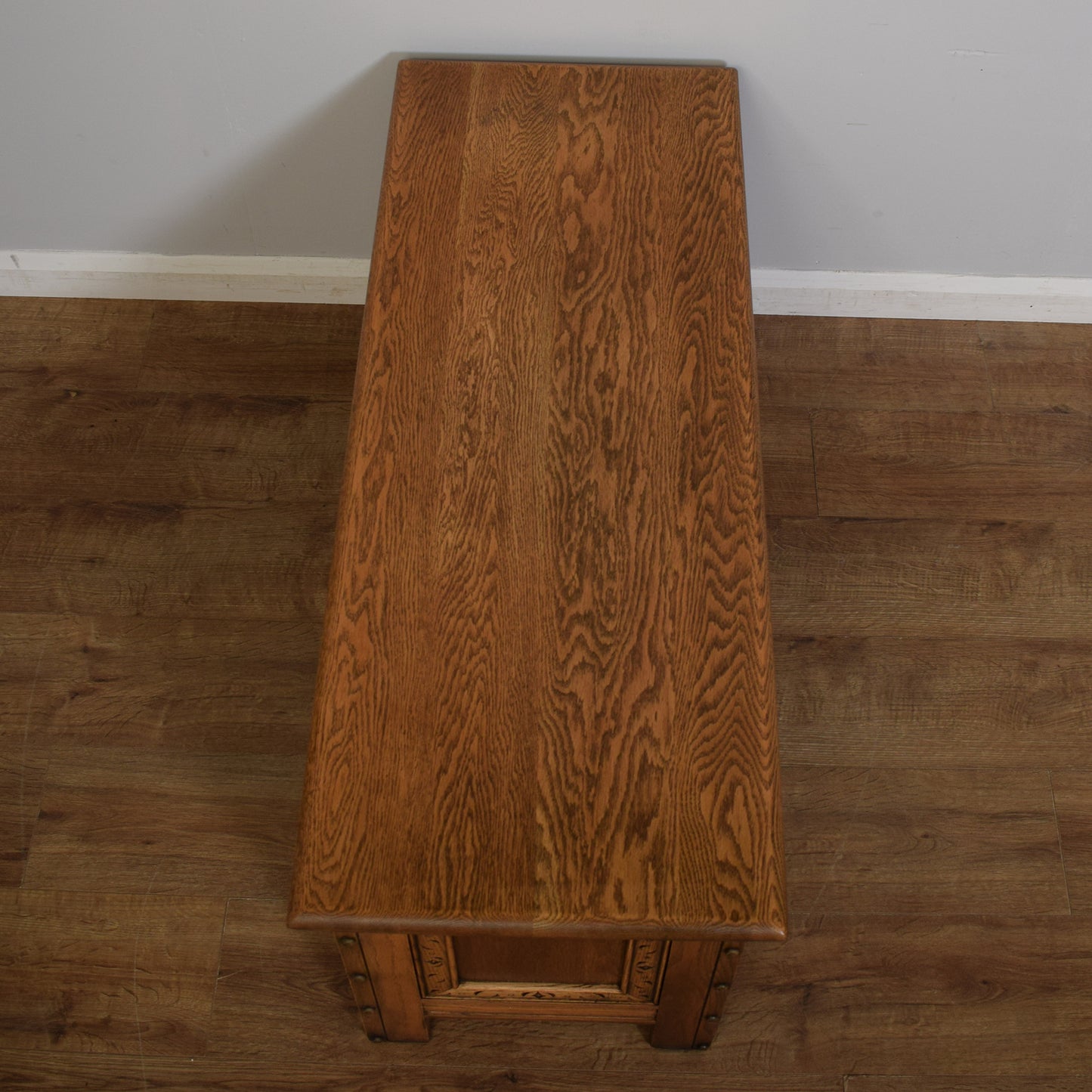 Carved Oak Blanket Box