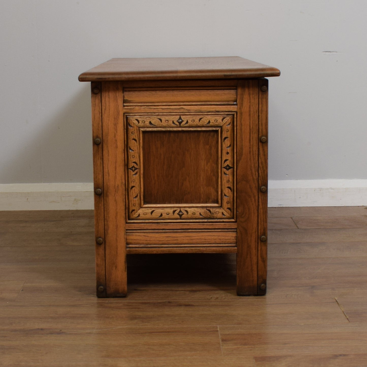 Carved Oak Blanket Box