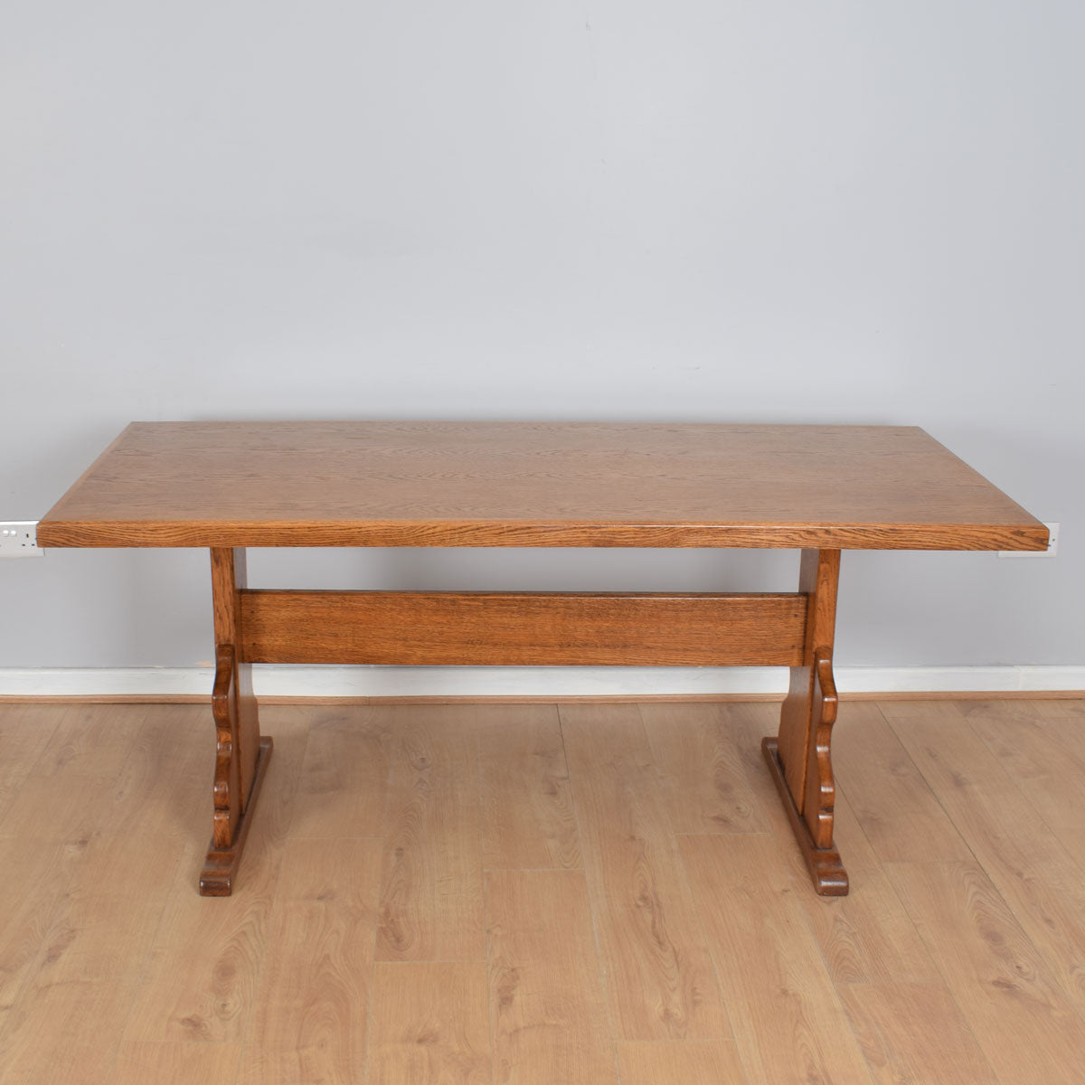 Solid Oak Table And Six Chairs