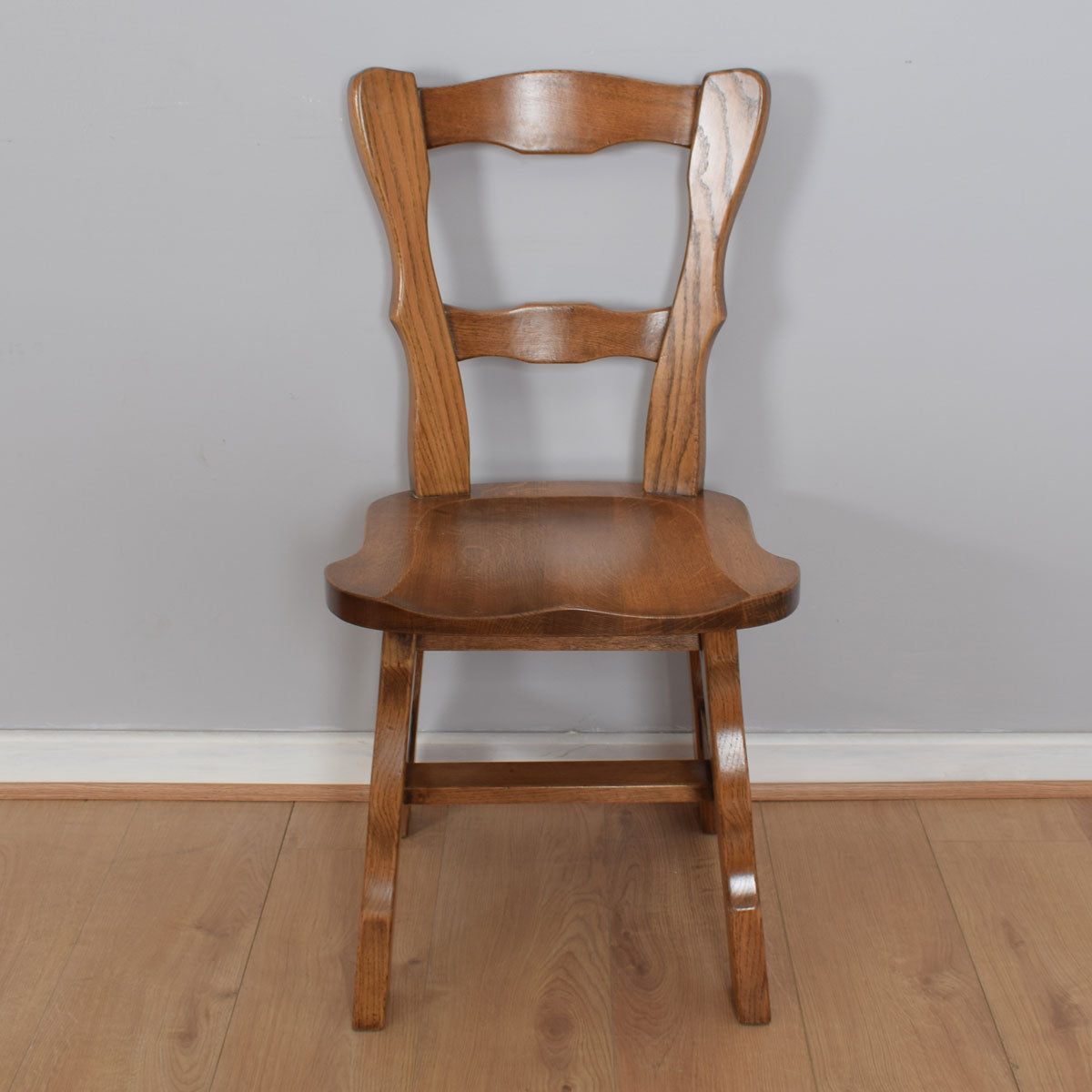 Solid Oak Table And Six Chairs