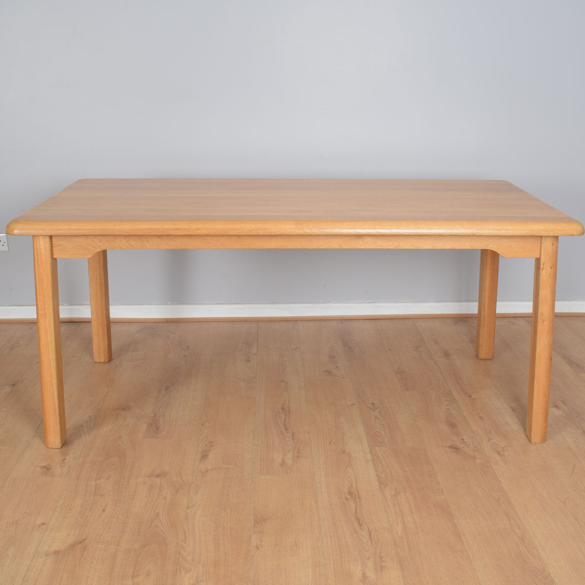 Dutch oak table and six chairs