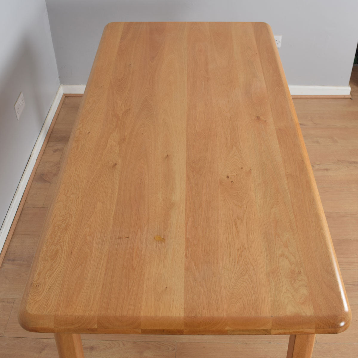 Dutch oak table and six chairs