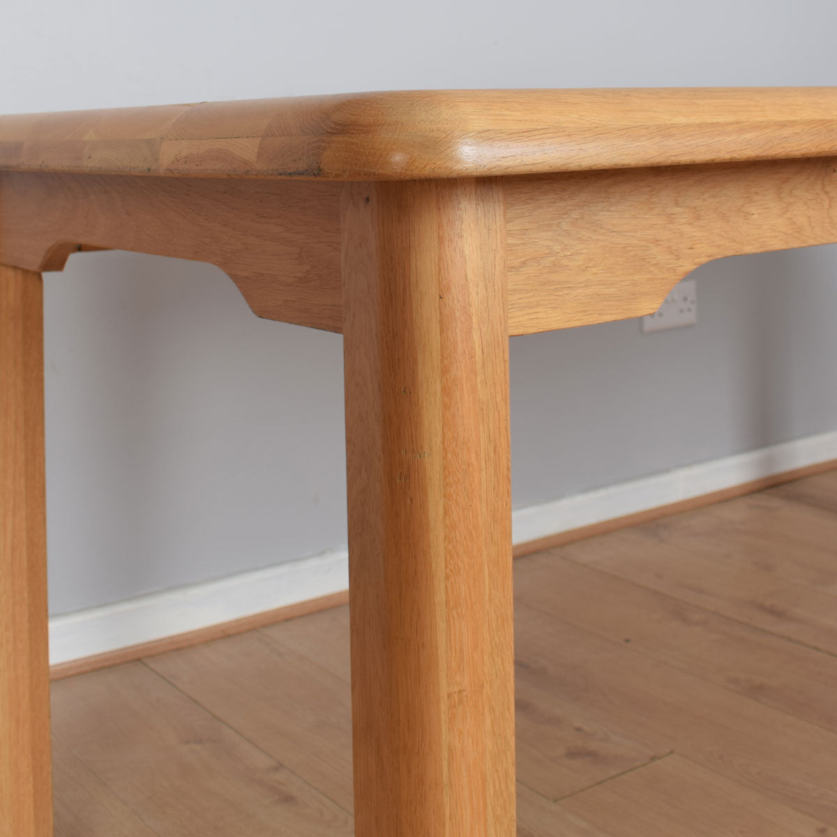 Dutch oak table and six chairs