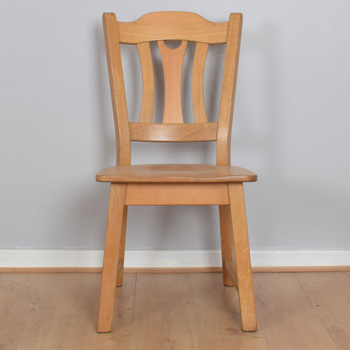 Dutch oak table and six chairs