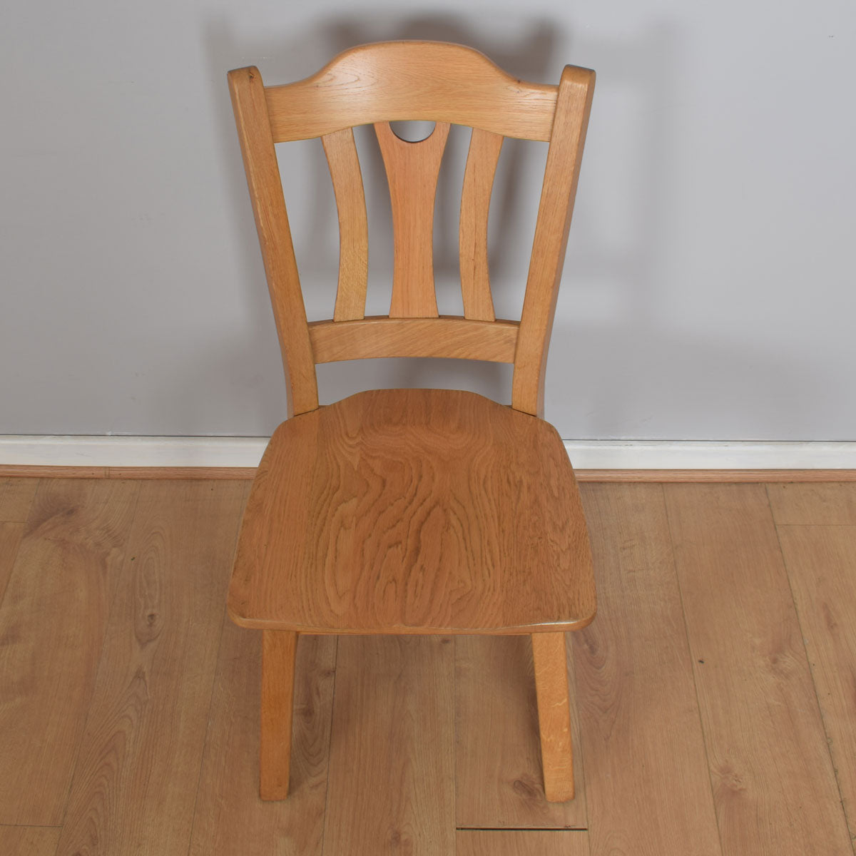 Dutch oak table and six chairs