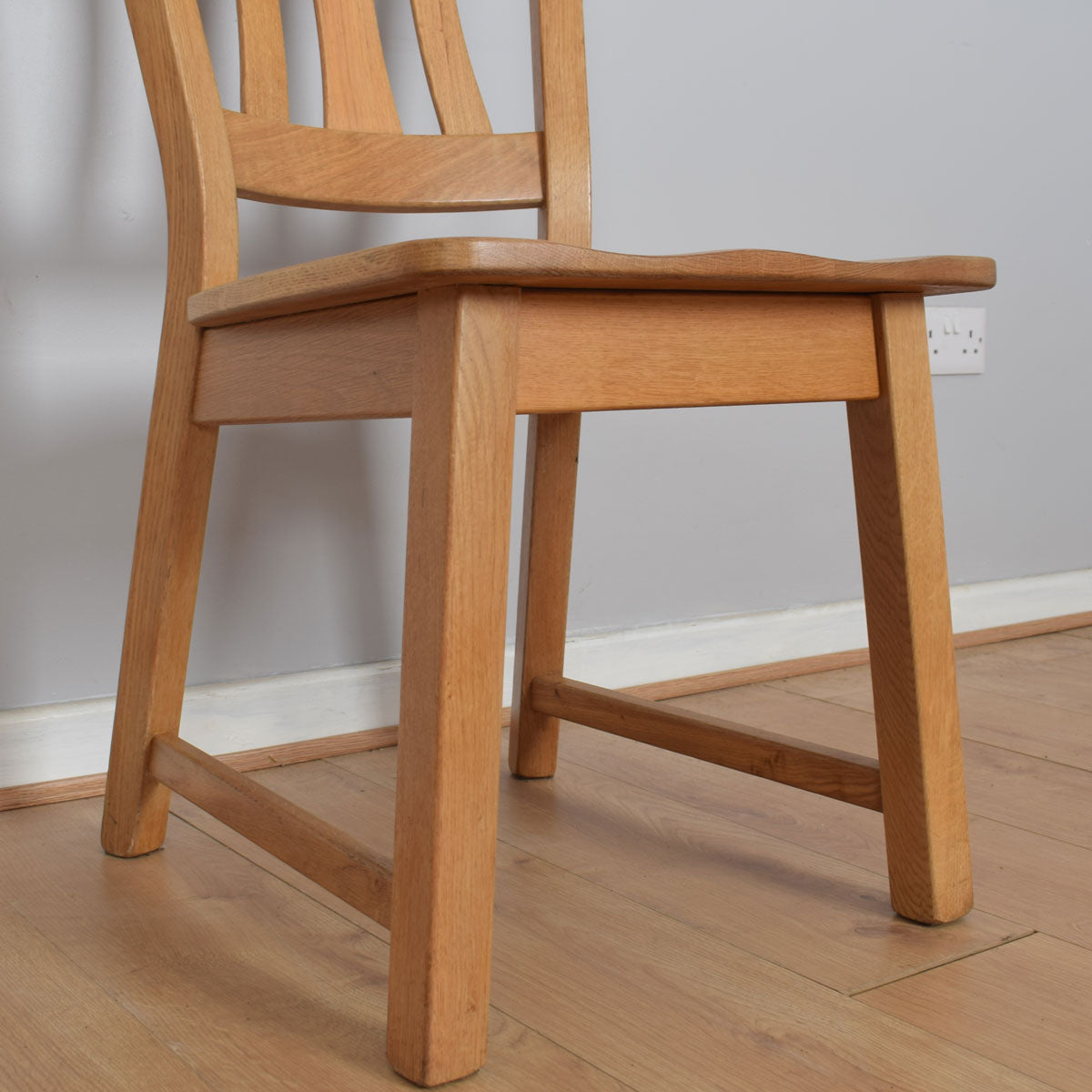 Dutch oak table and six chairs