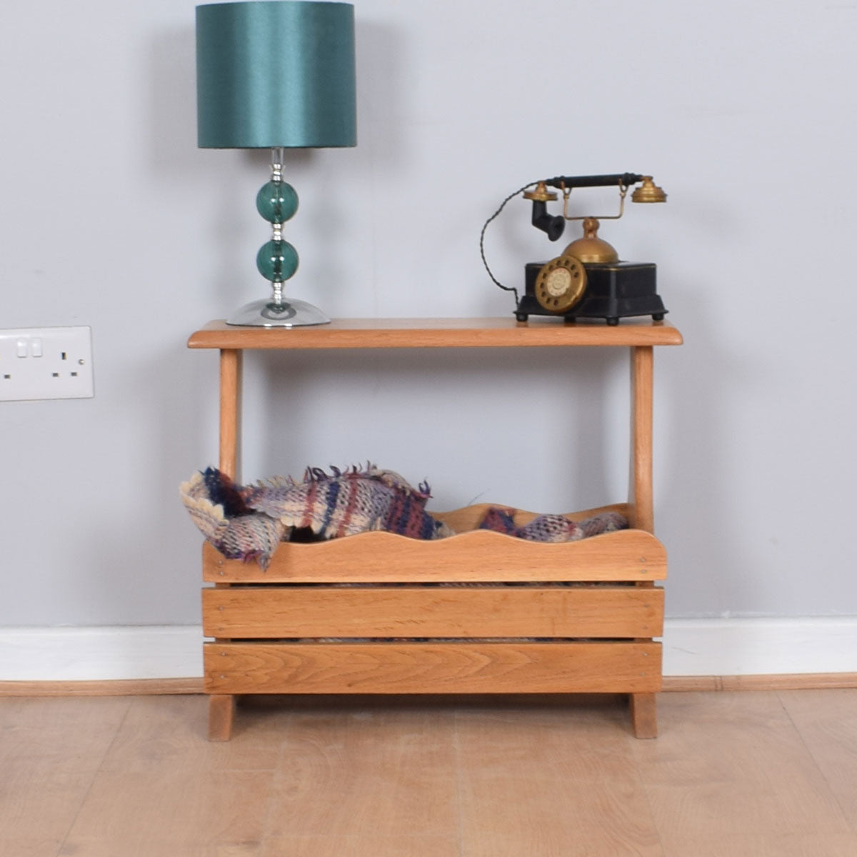 Golden Oak Magazine Rack