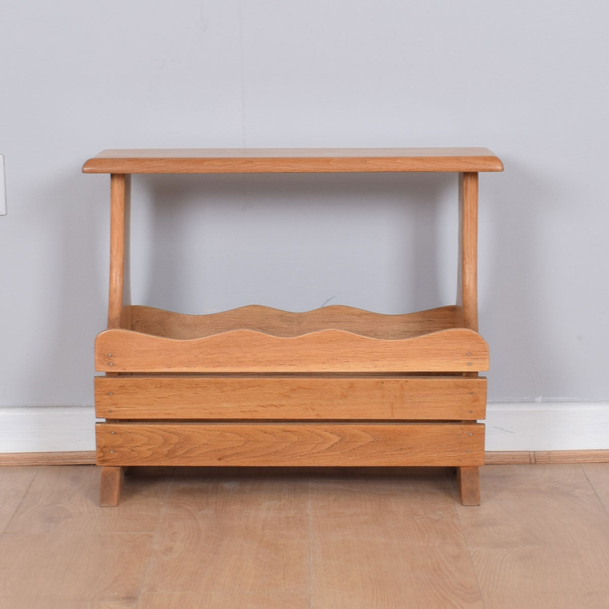 Golden Oak Magazine Rack