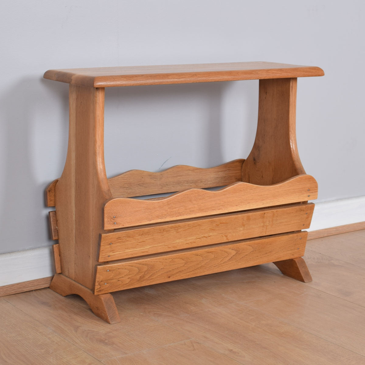 Golden Oak Magazine Rack