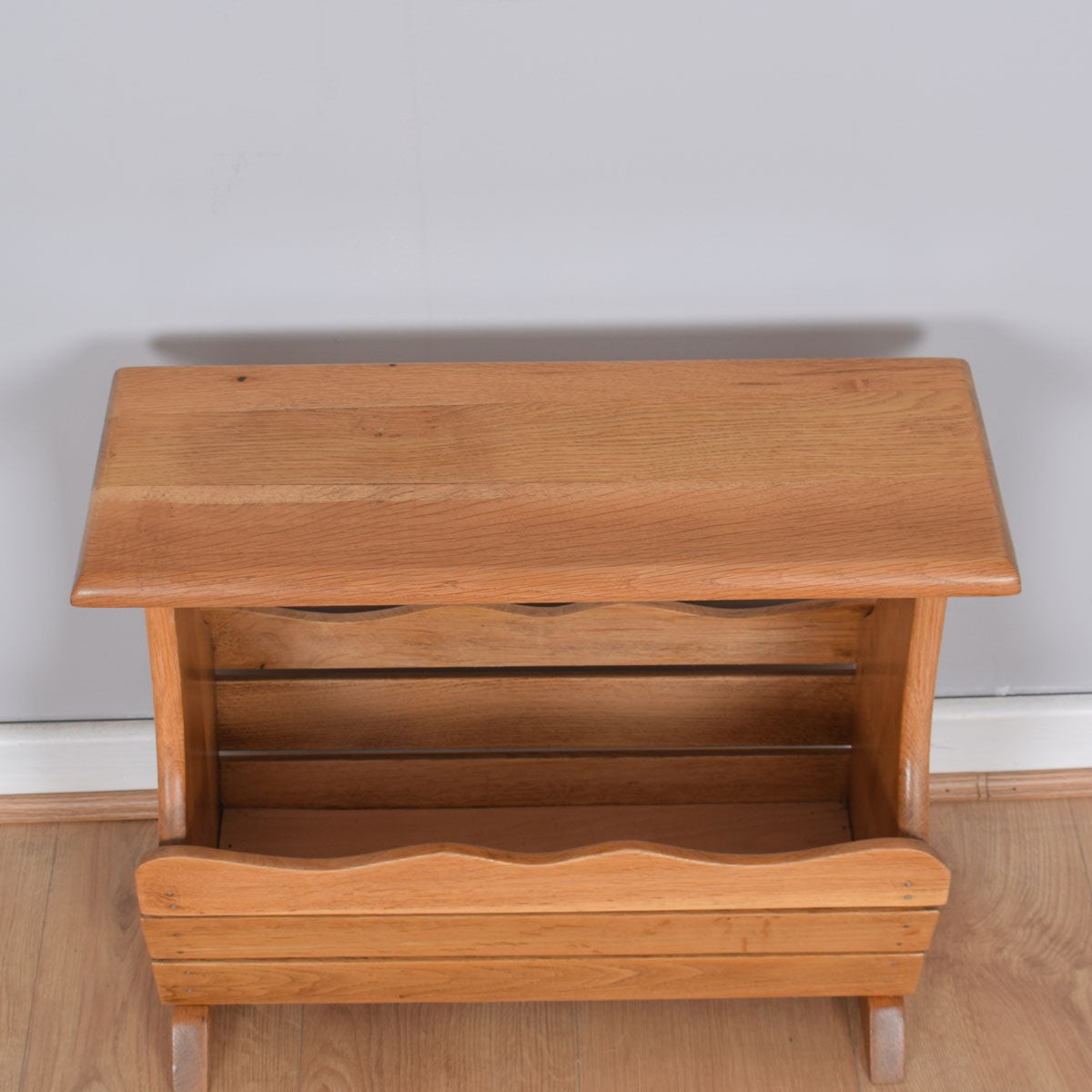 Golden Oak Magazine Rack