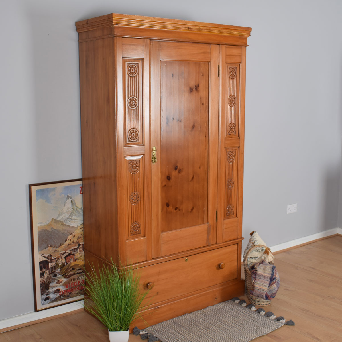 Restored Pine Wardrobe
