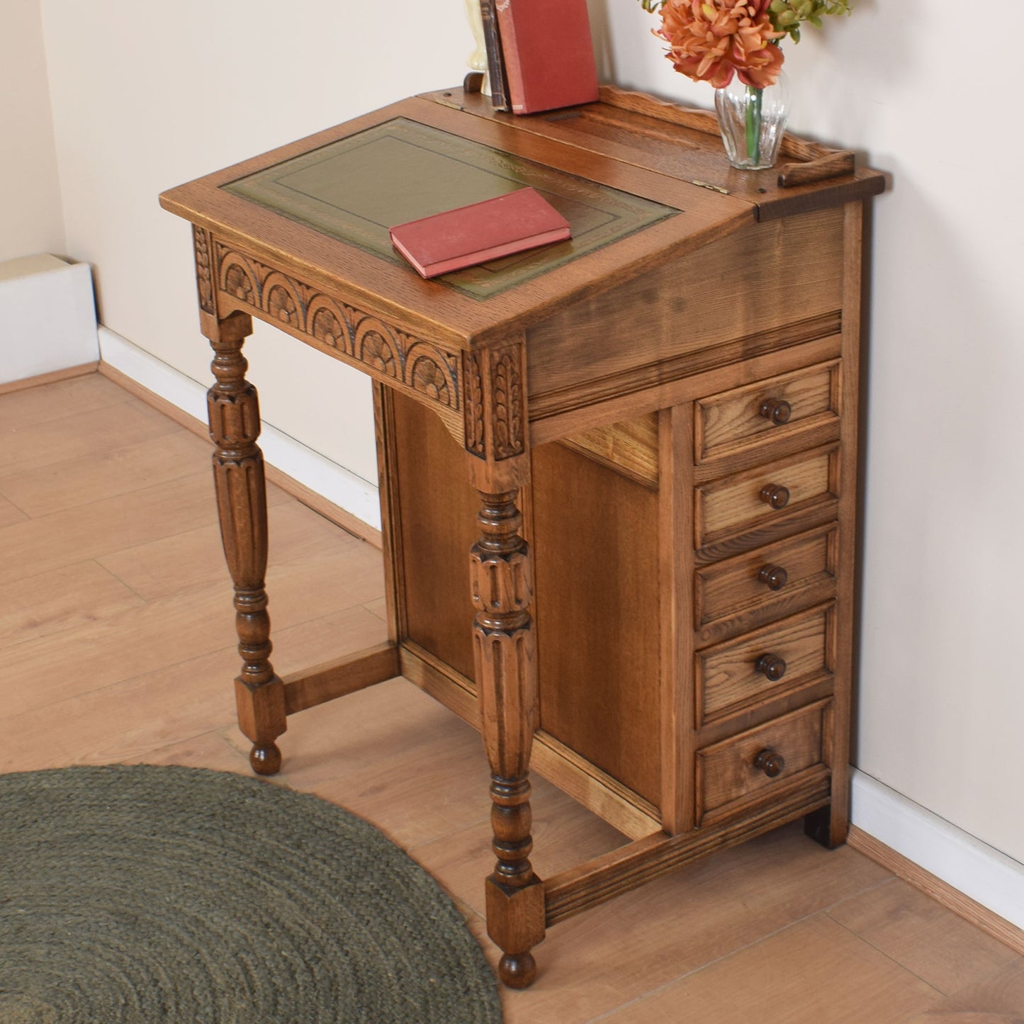 Oak Davenport Desk
