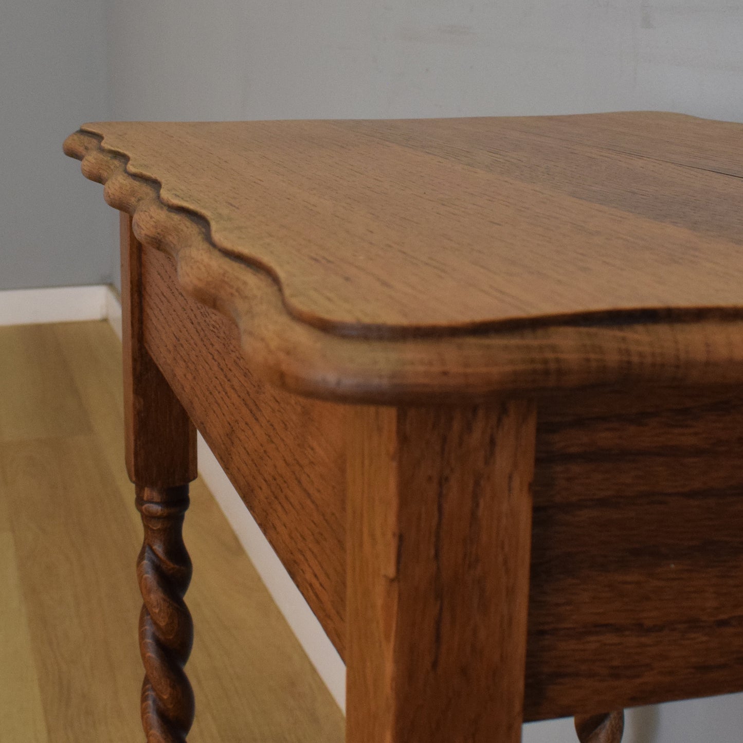 Oak Barley-Twist Side Table