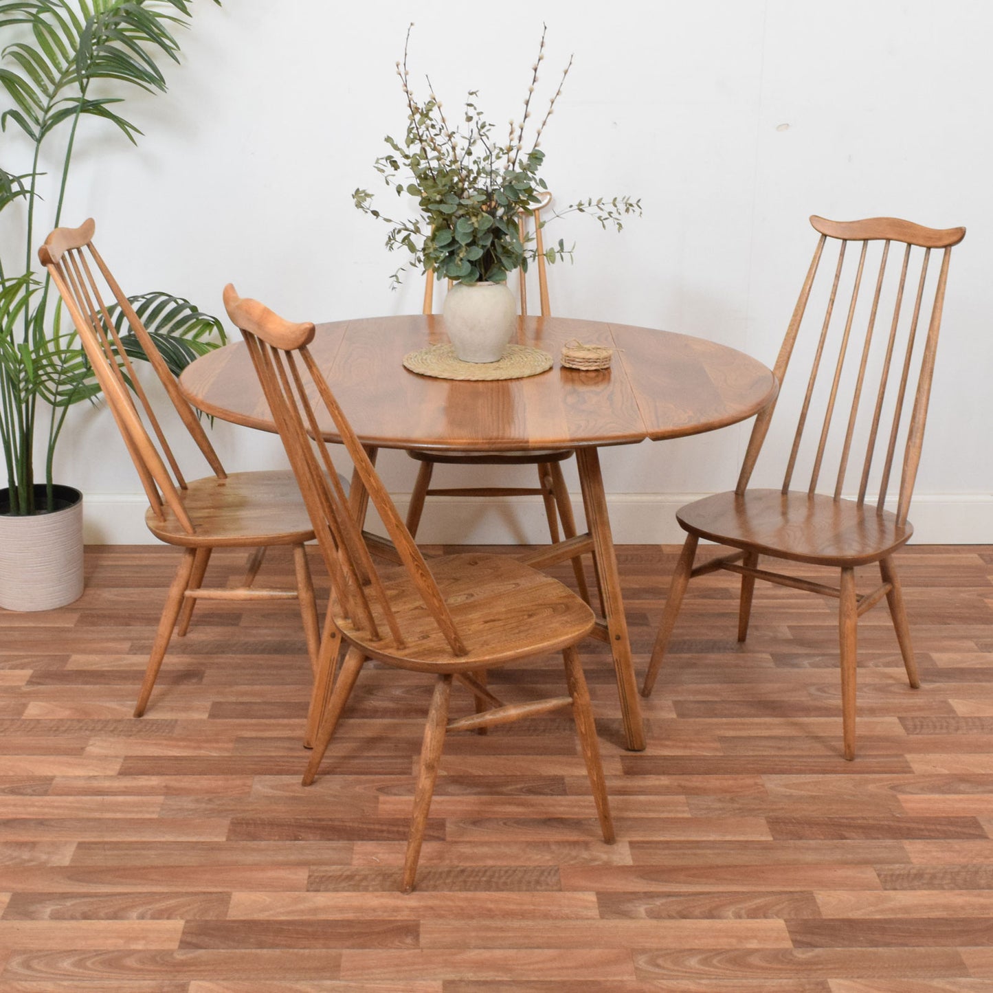 Ercol Drop Leaf Table and Four Chairs
