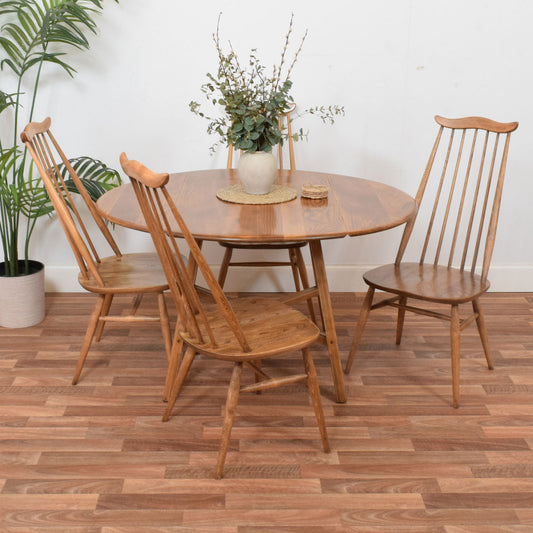 Ercol Drop Leaf Table and Four Chairs