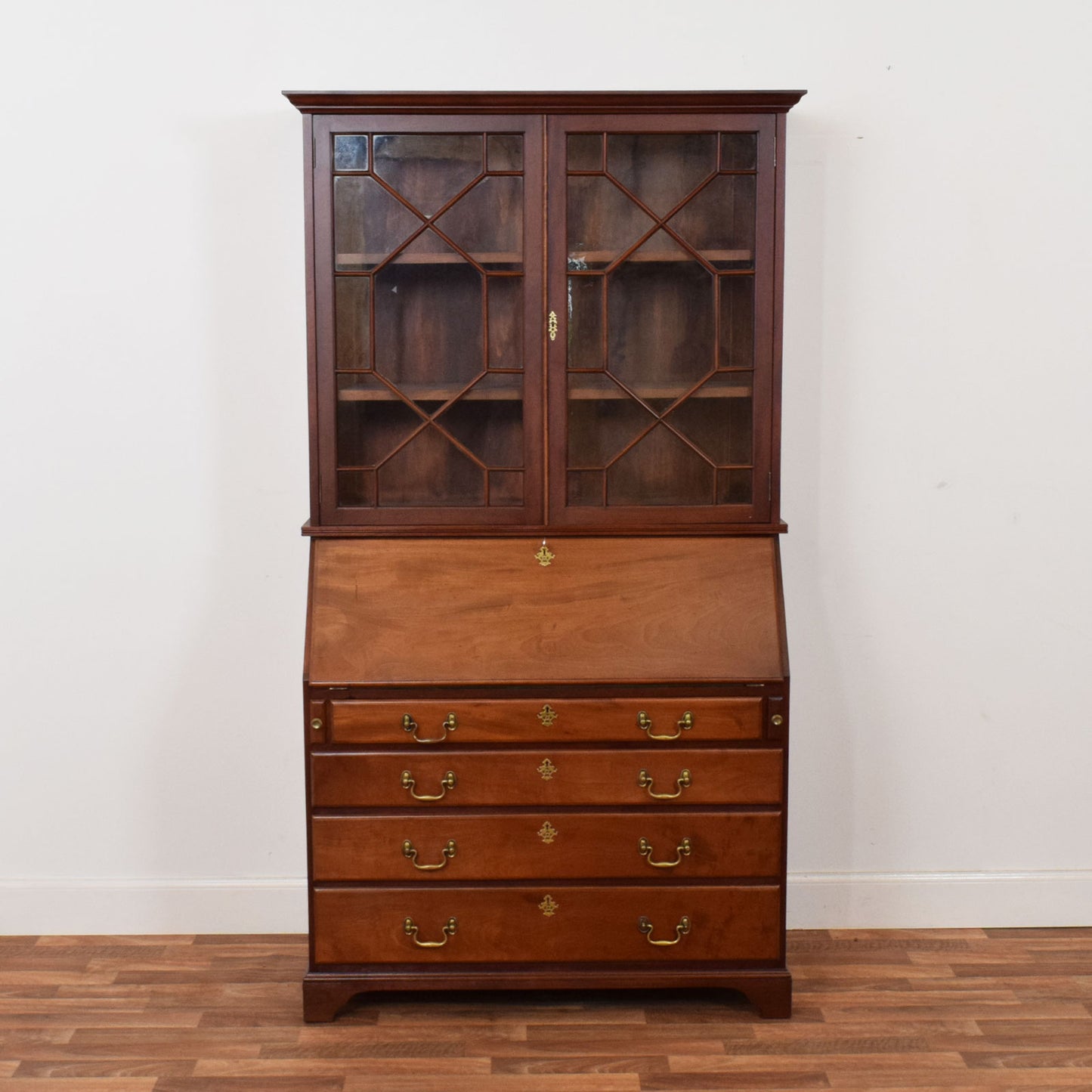 Restored Mahogany Bureau Bookcase