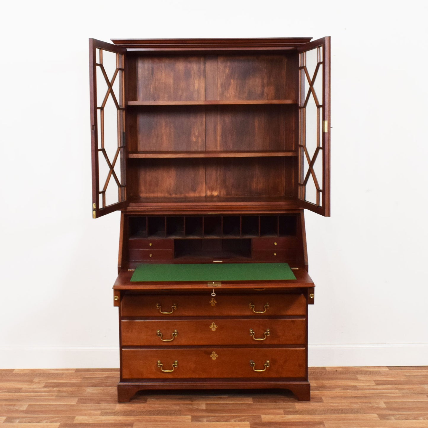 Restored Mahogany Bureau Bookcase