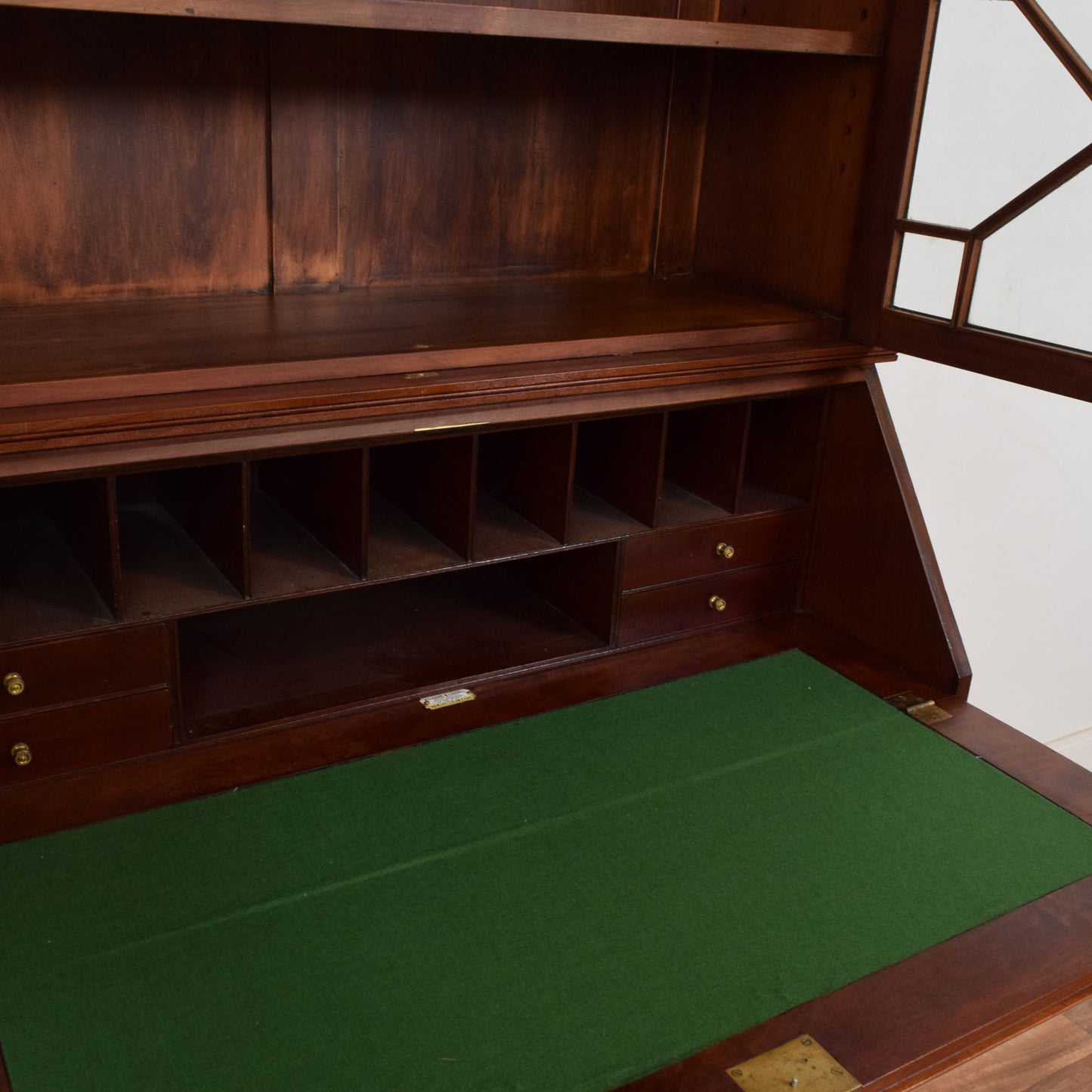 Restored Mahogany Bureau Bookcase