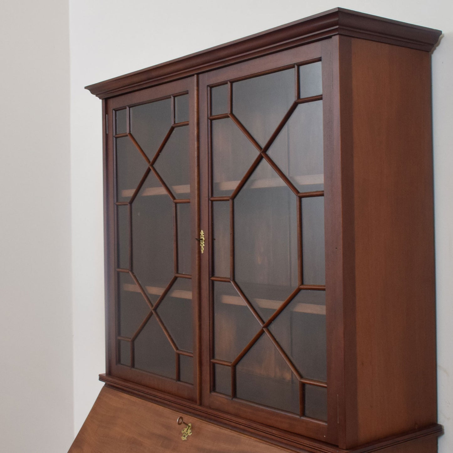 Restored Mahogany Bureau Bookcase