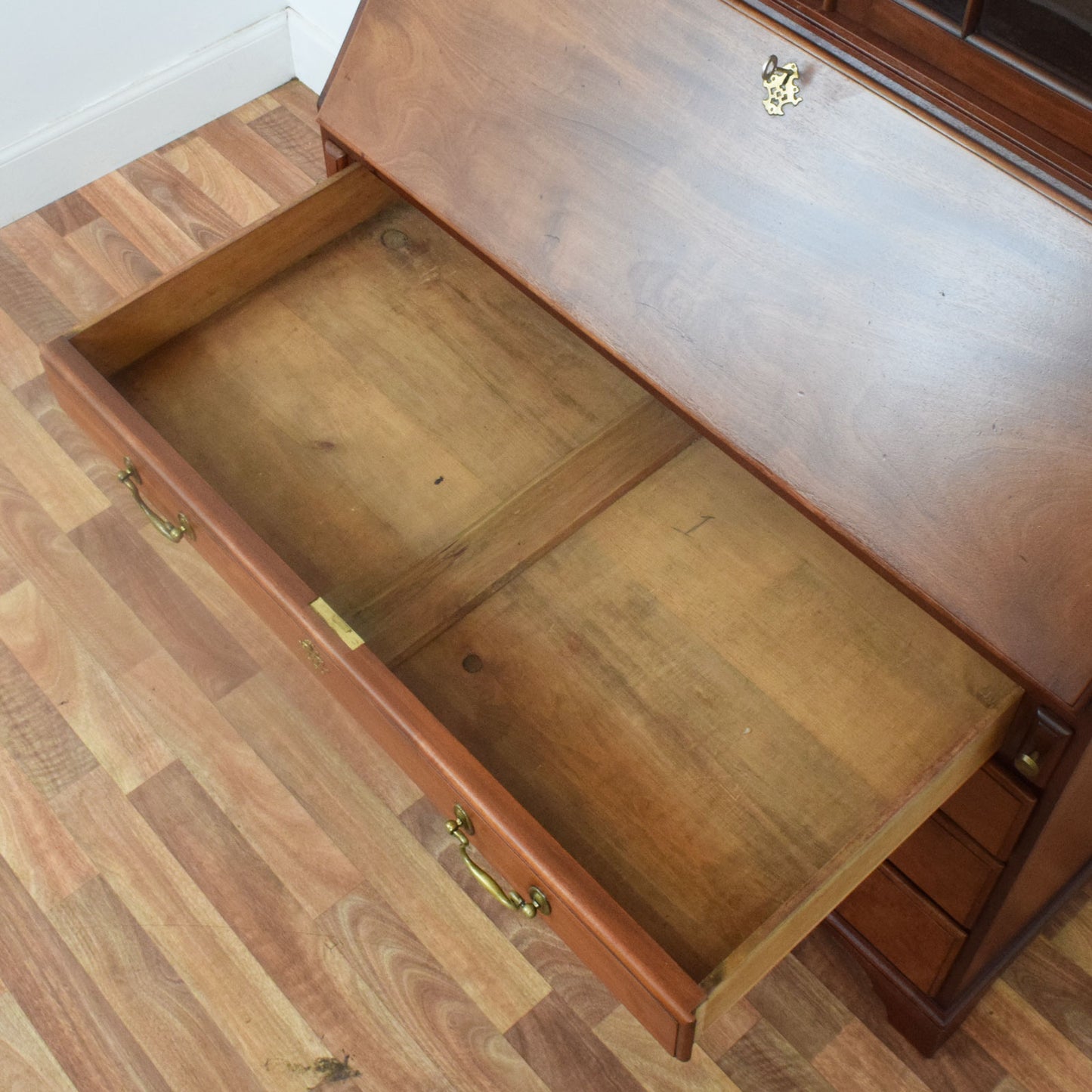 Restored Mahogany Bureau Bookcase