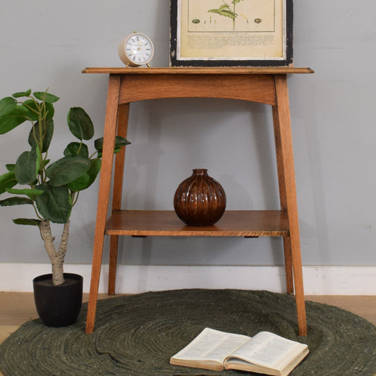 Refinished Oak Side Table