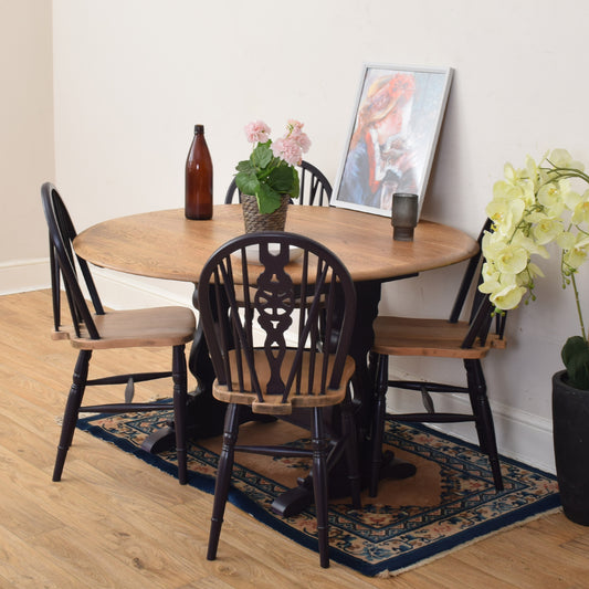 Painted Table And Four Chairs